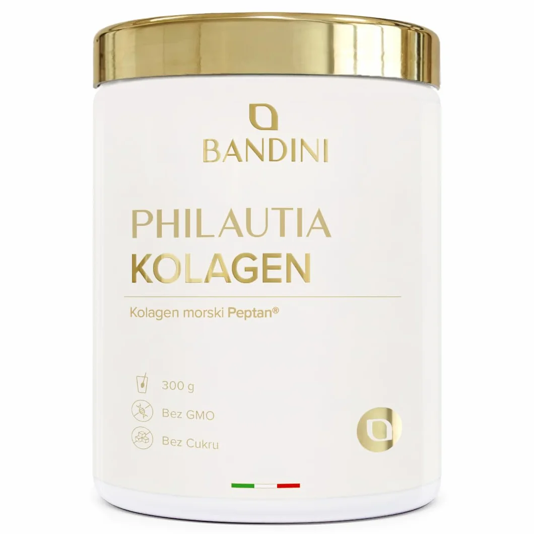 Bandini Kolagen morski w proszku 12.000mg - Czysty hydrolizat kolagenu typu I - Suplement dla skóry, włosów, paznokci - 300g