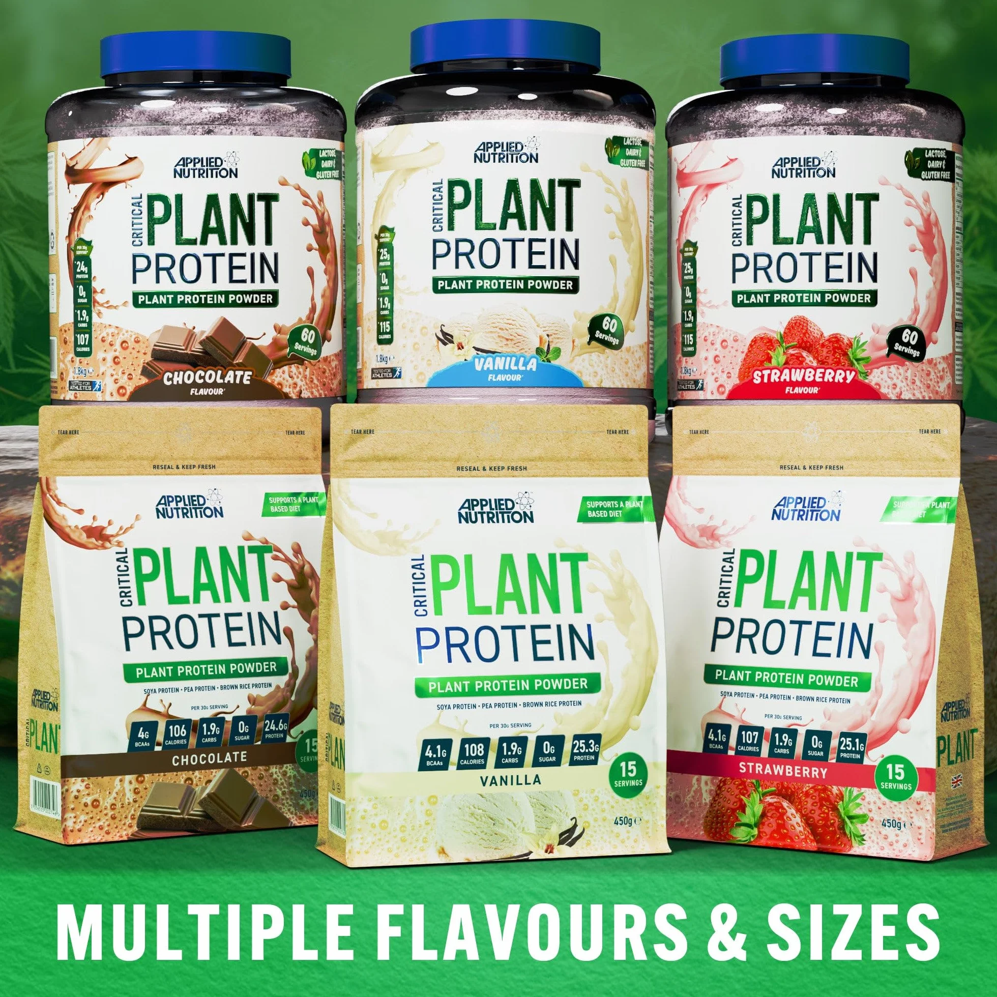 Applied Nutrition Critical Plant Protein, Strawberry - 1800g
