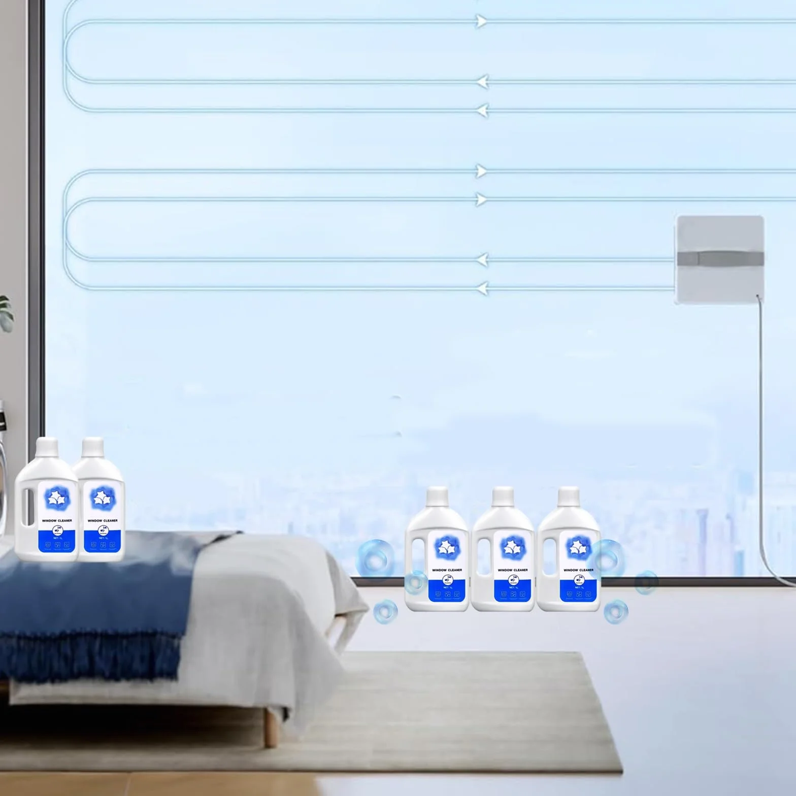 Płyn do czyszczenia okien 1000 ml ECOVACS Winbot W1 Pro W2 Pro Omni Mini do robota myjącego okna
