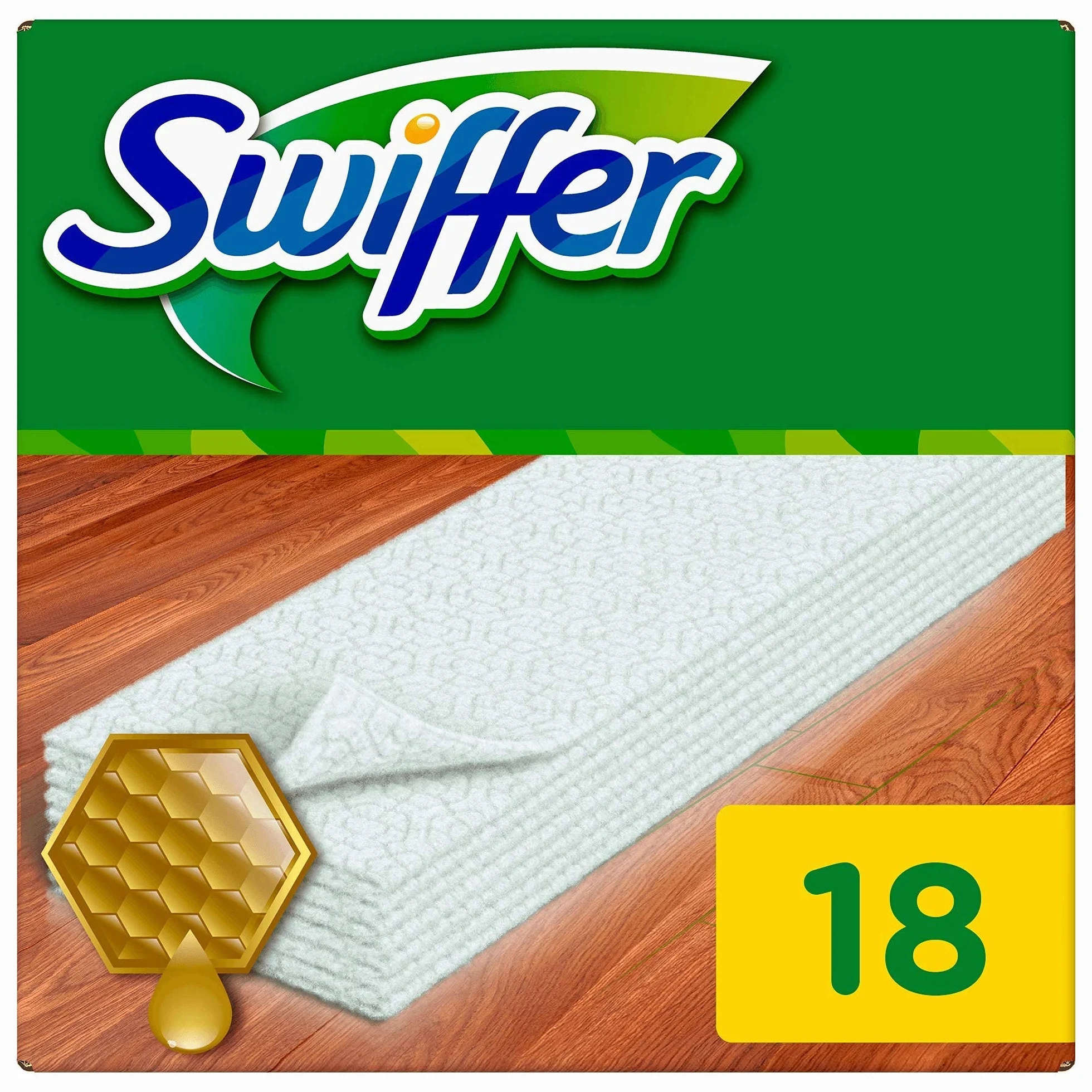 Swiffer 5413149232754 Suche Ściereczki do Podłogi, 18 sztuk, Pomarańczowy