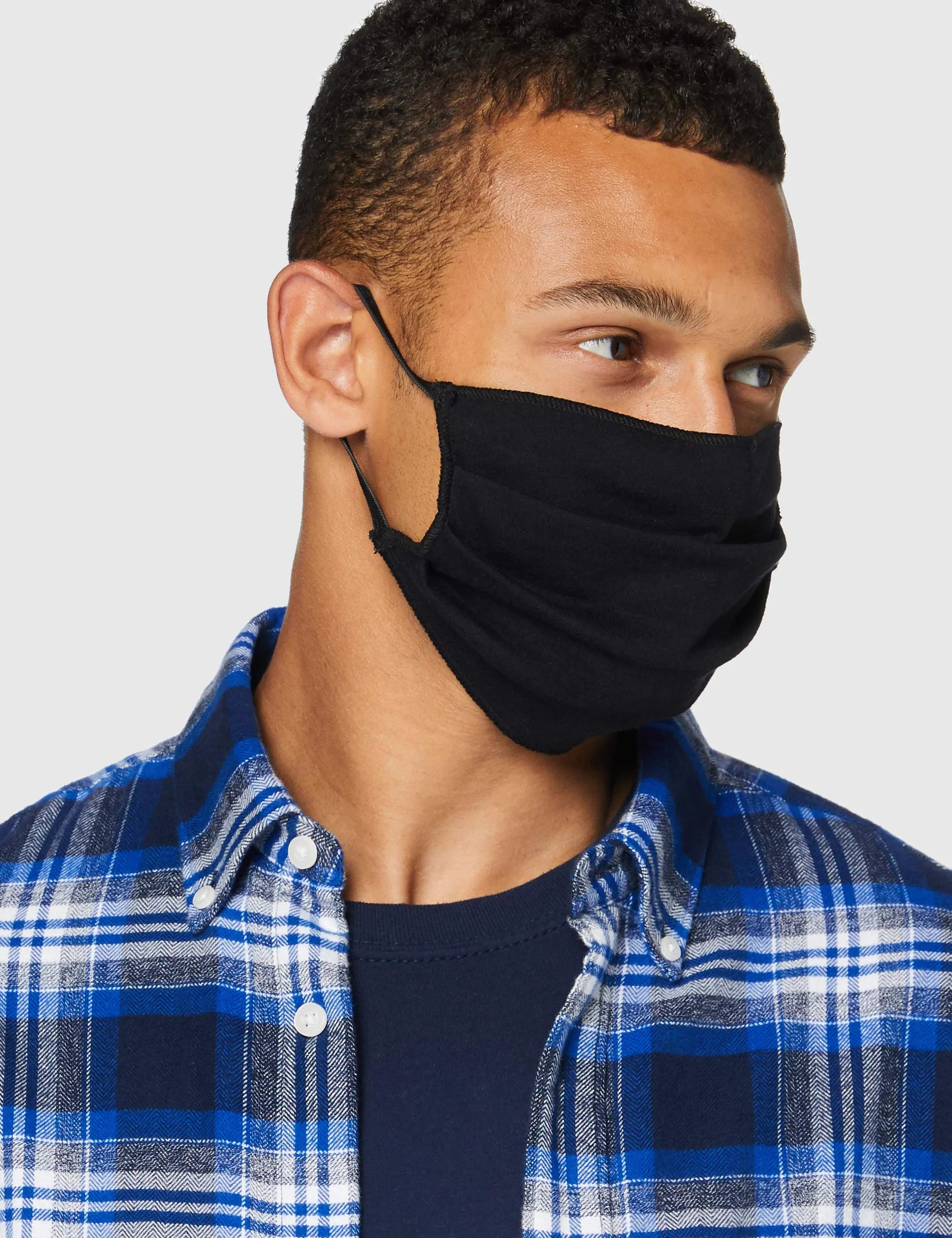 Maski Ochronne Pleated Face Mask Czarne 10 Sztuk
