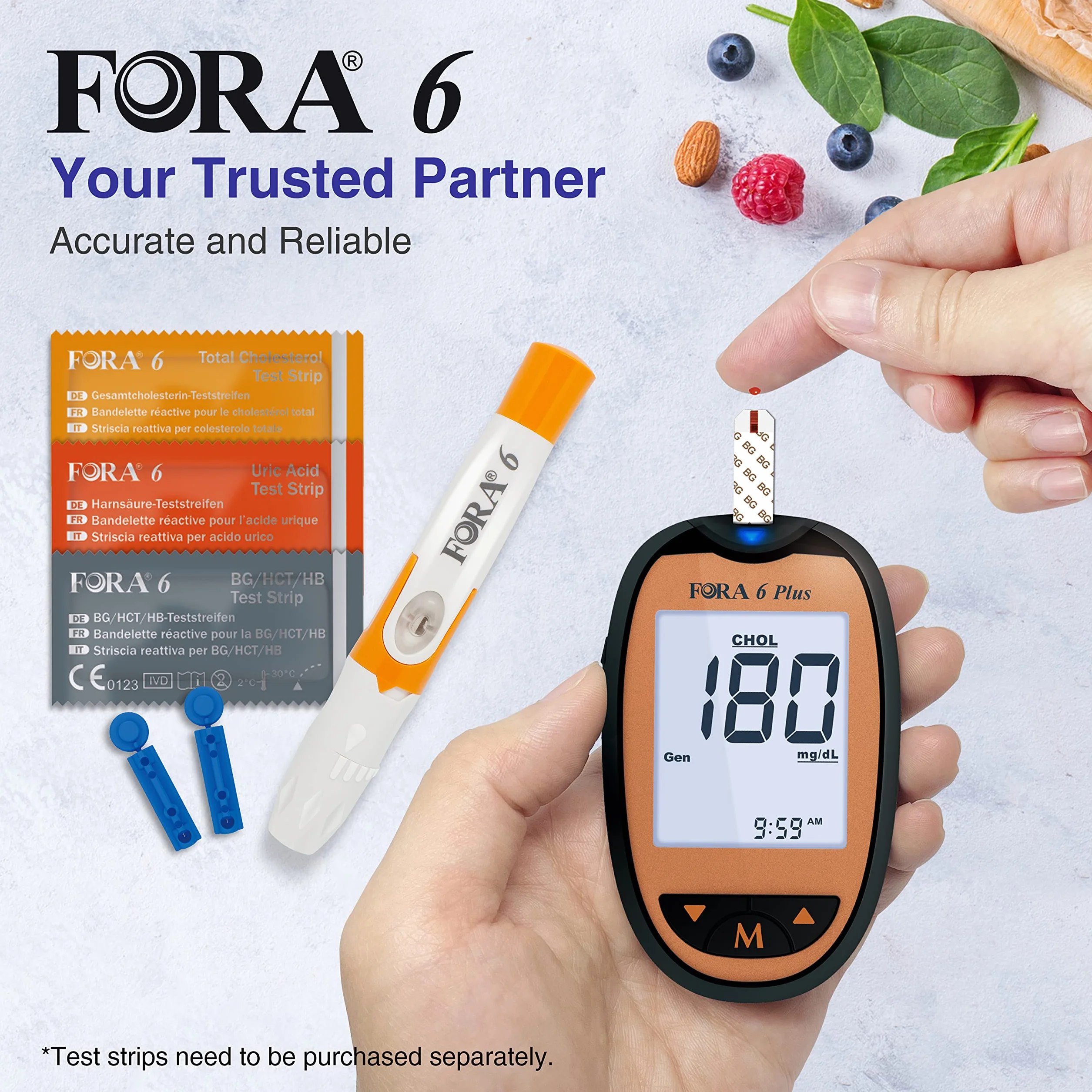 FORA 6 Uric Acid Test Strip (ACS057, Foil) (2 szt./pudełko) (Niemcy) x 1