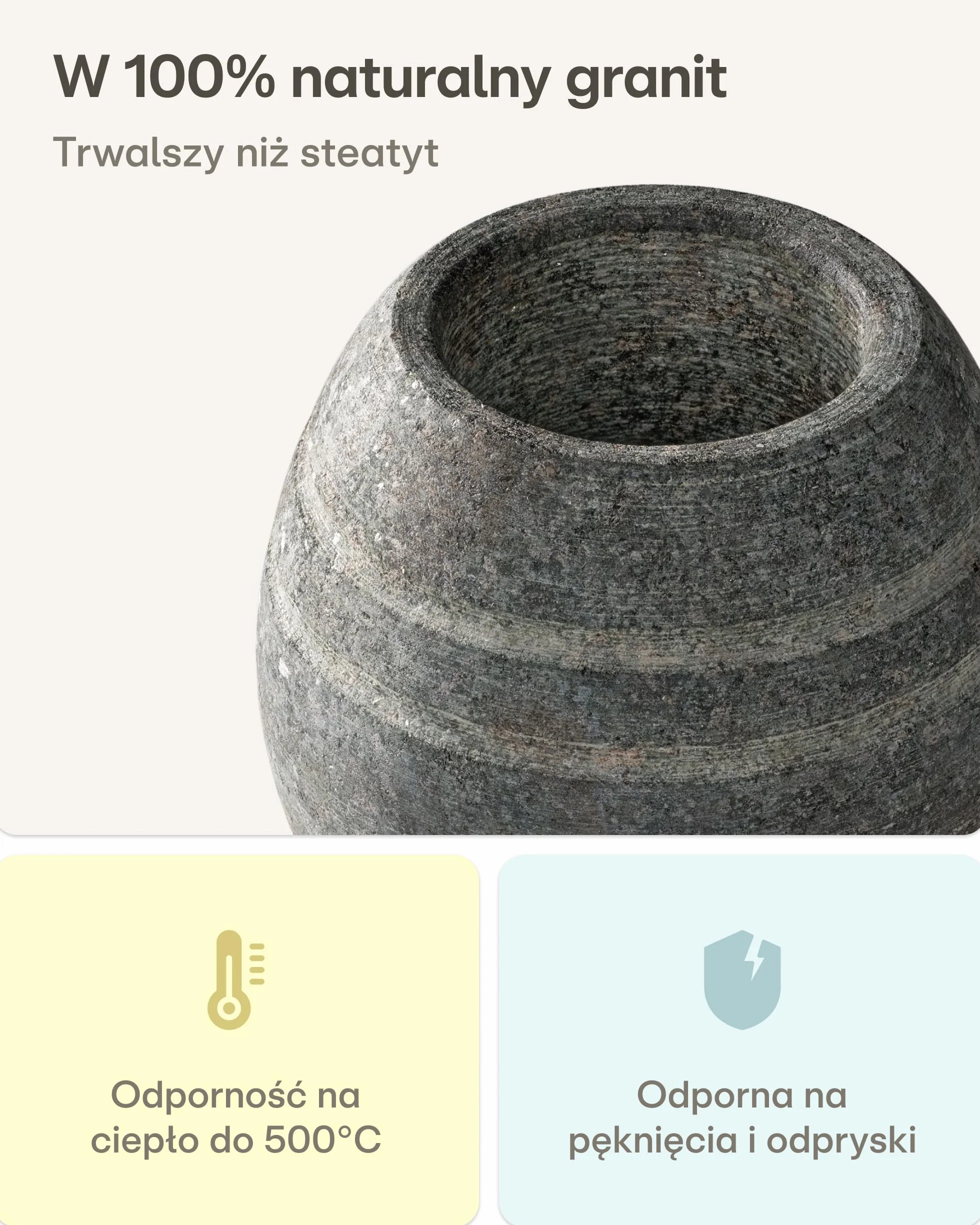 Praknu Miska parownika do sauny z wytrzymałego granitu – Dla relaksujących chwil z aromatem – Naczynie na olejki i zioła – Kompaktowy rozmiar – Do domu i spa
