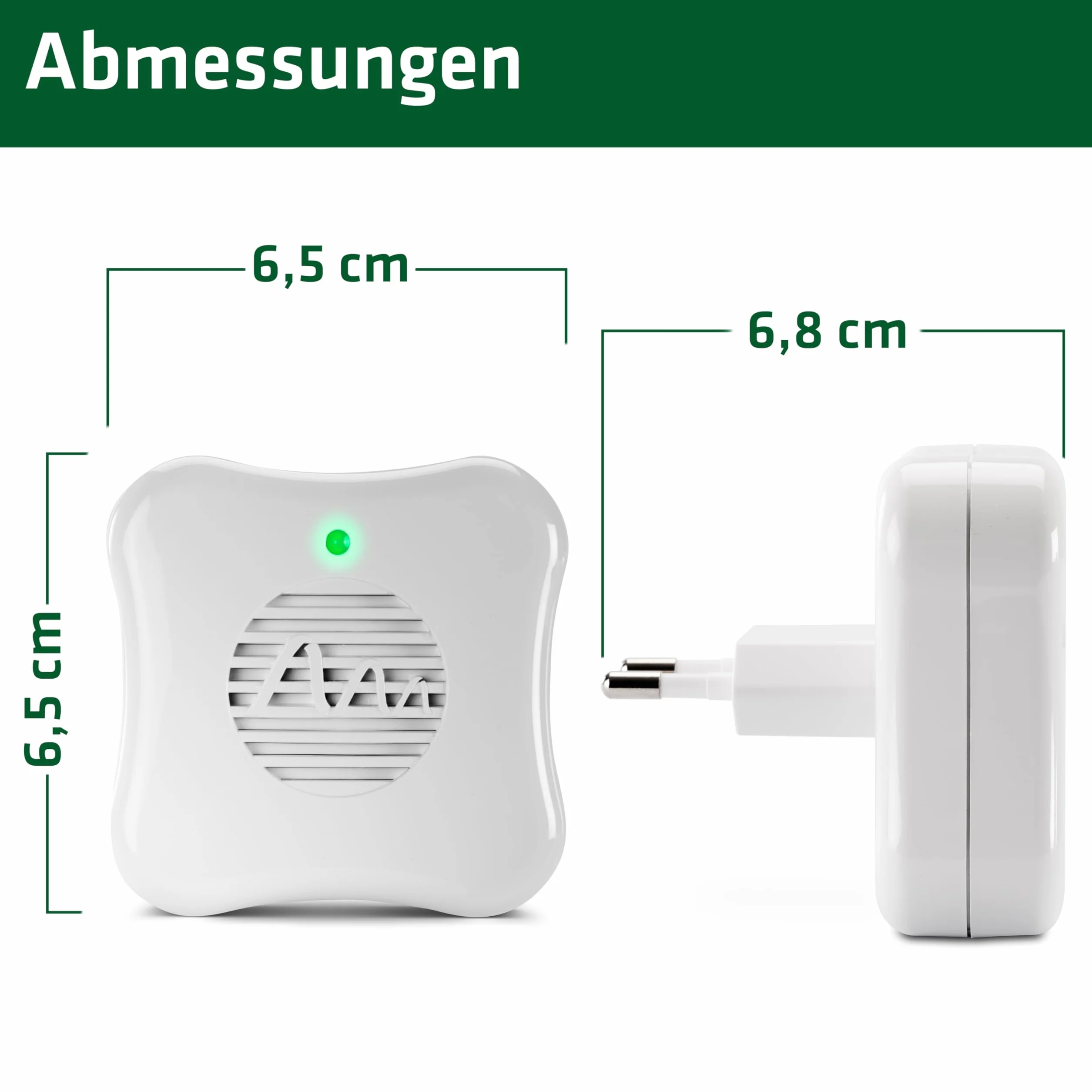 GARDIGO Wtyczka ultradźwiękowa do odstraszania pająków 2 szt. 25 m² 27 kHz