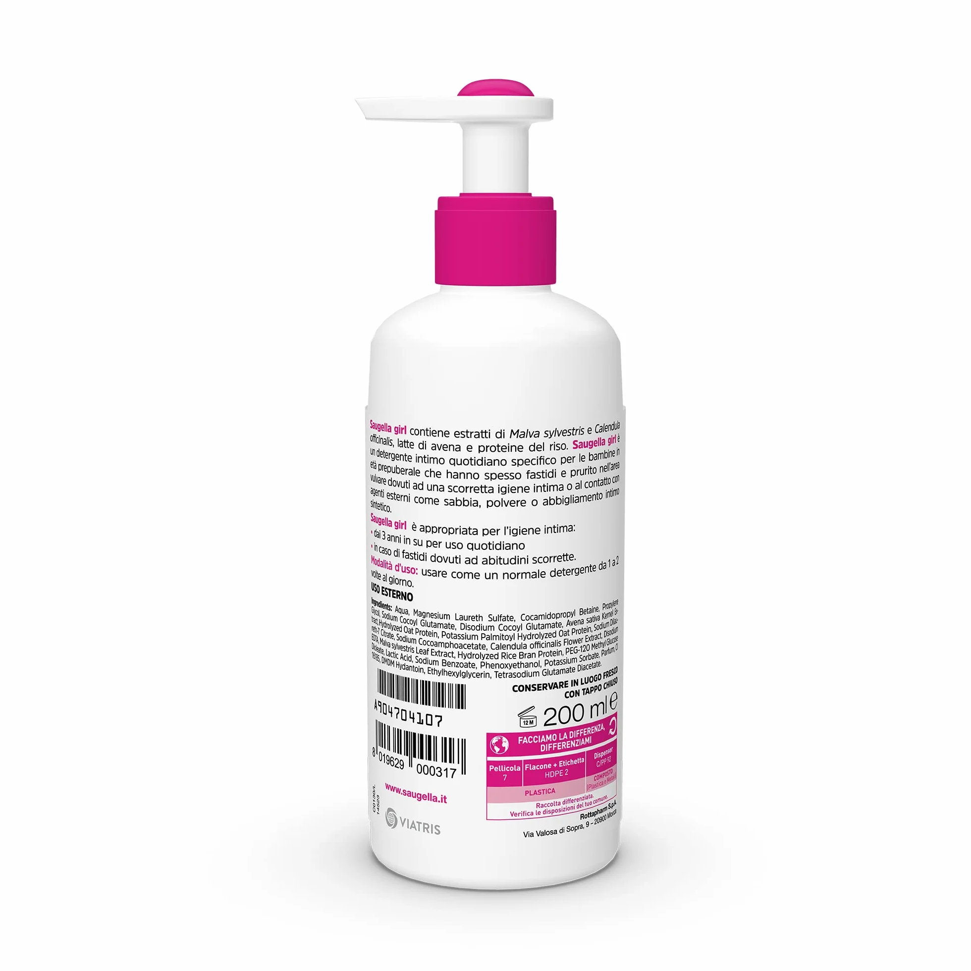 Saugella Girl Codzienna bielizna do mycia dla dziewczynek 400 ml