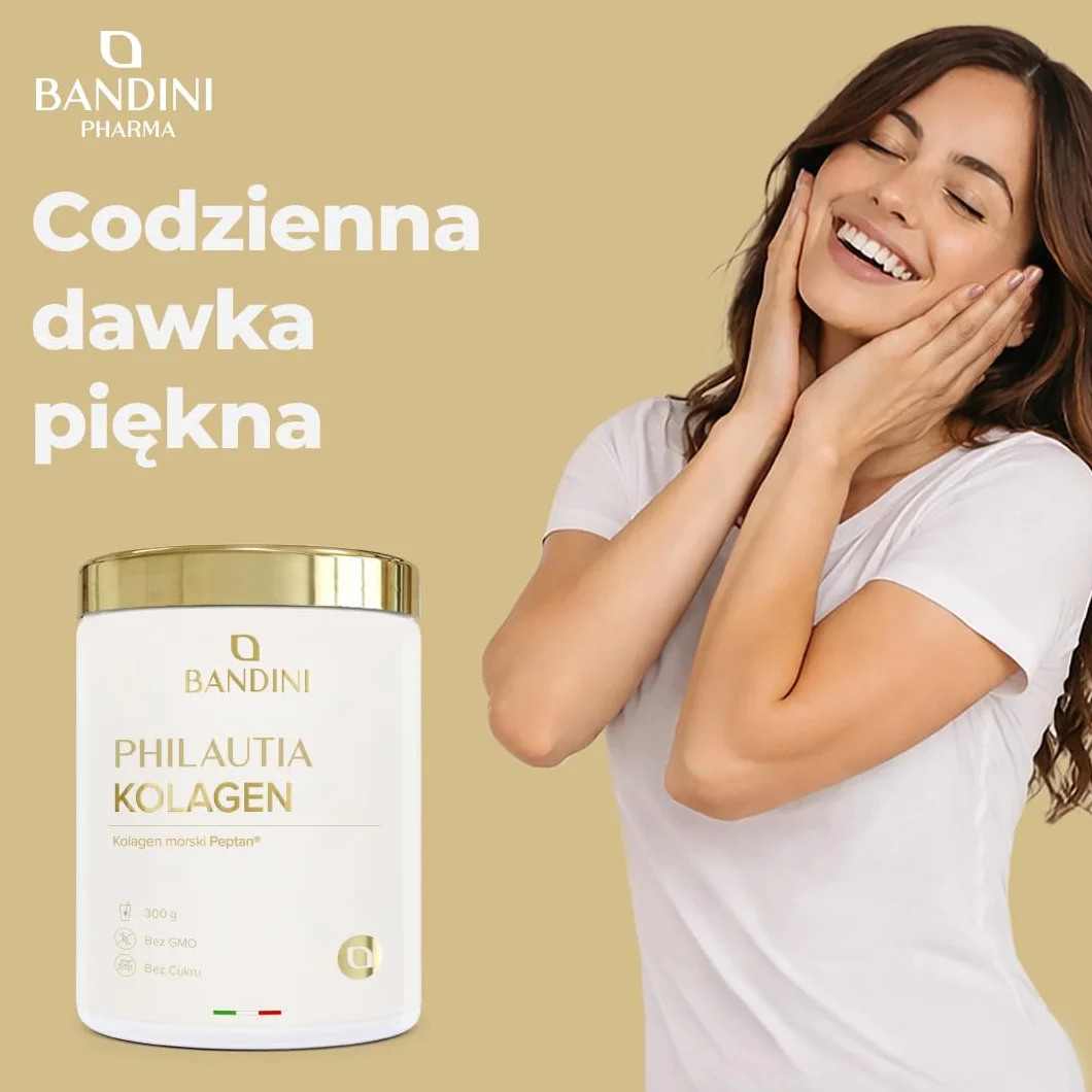 Bandini Kolagen morski w proszku 12.000mg - Czysty hydrolizat kolagenu typu I - Suplement dla skóry, włosów, paznokci - 300g