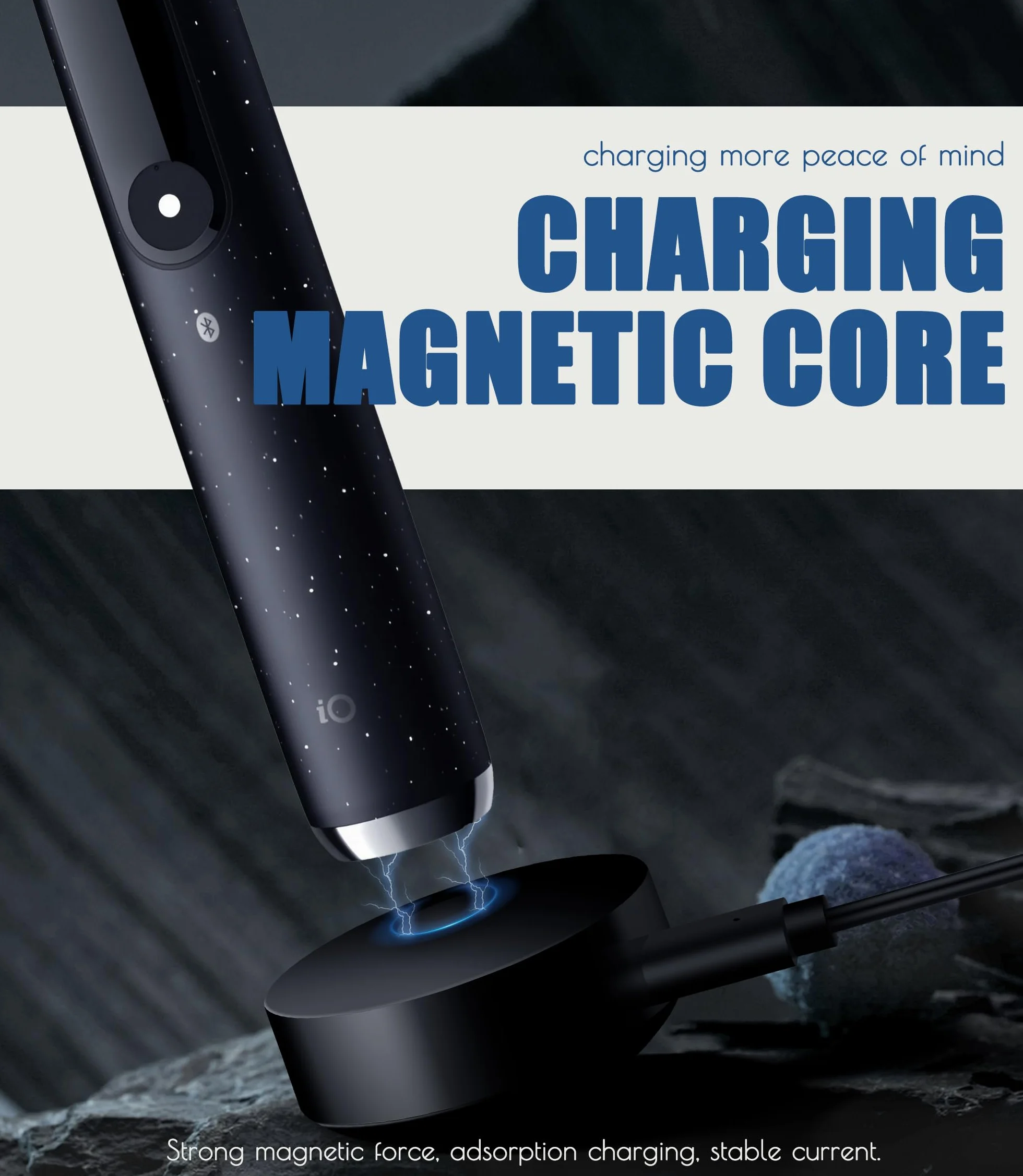 Ładowarka magnetyczna IPX7 do Braun Oral B IO10 IO9 IO8 IO7 z adapterem USB-C i etui