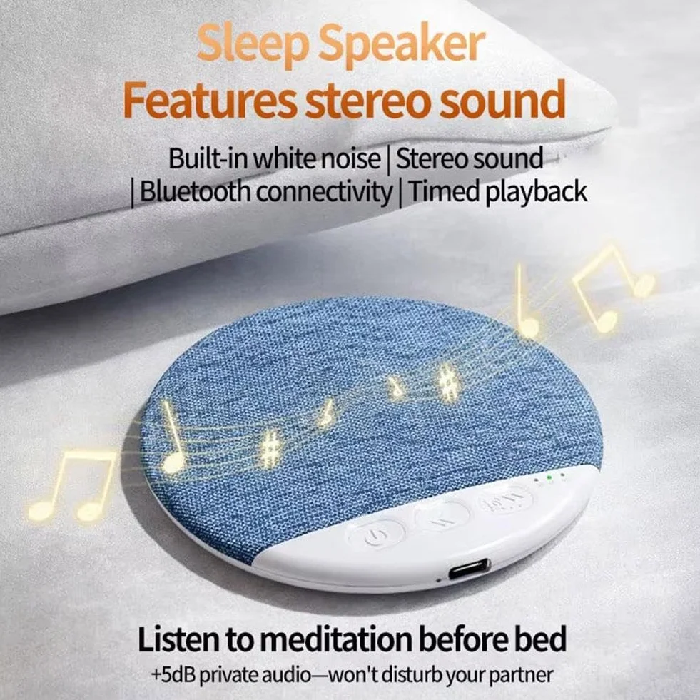 Głośnik Bluetooth do spania mini przewodnictwo kostne biały timer hałasu