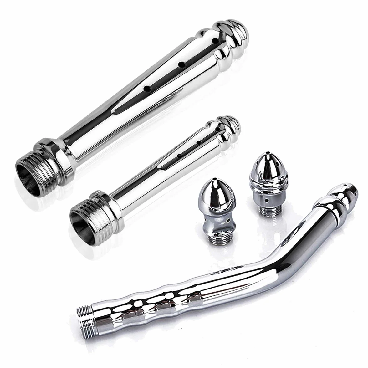 Enema Shower Prysznic analny z 3 głowicami Bowel Cleanse Kit Silver