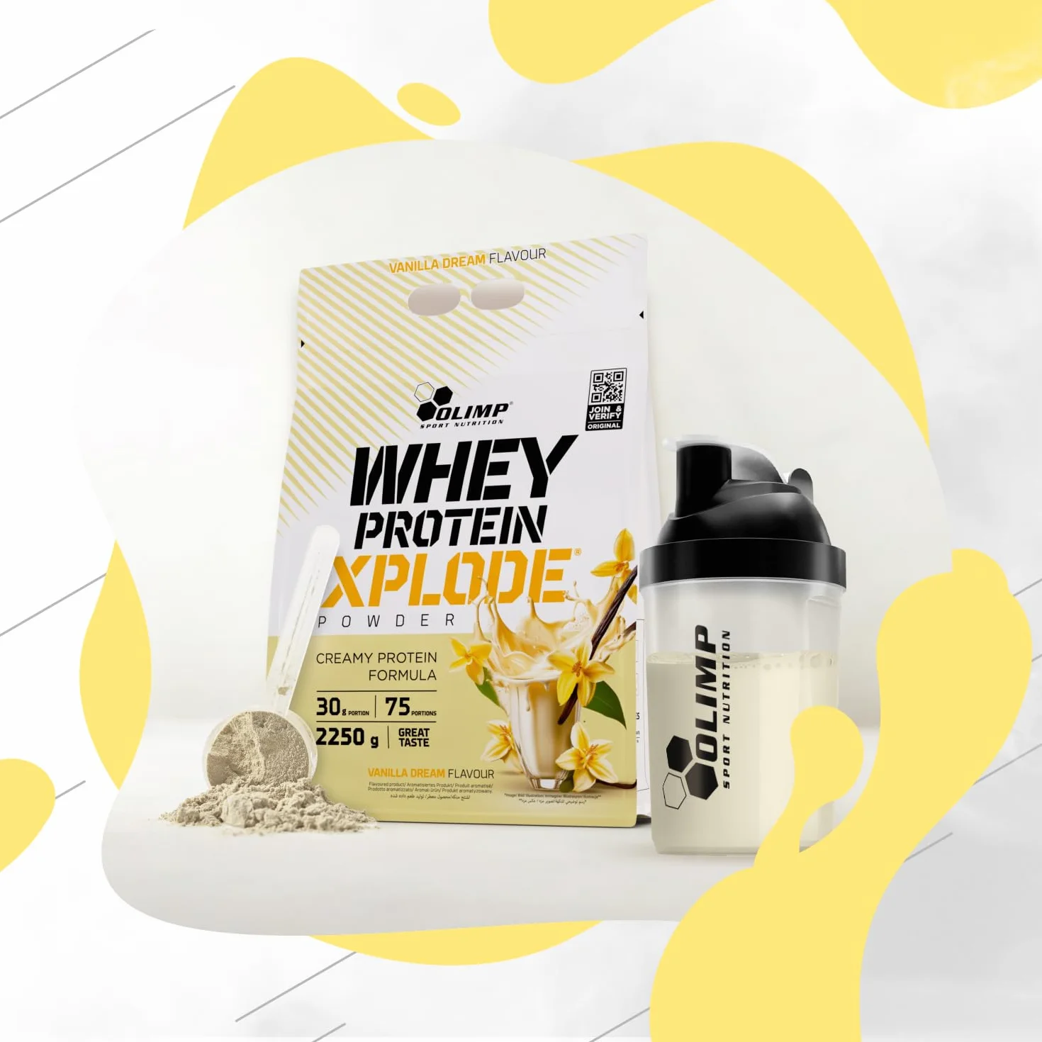 Olimp Whey Protein Xplode 2250g Białko Odżywka Białkowa Wanilia