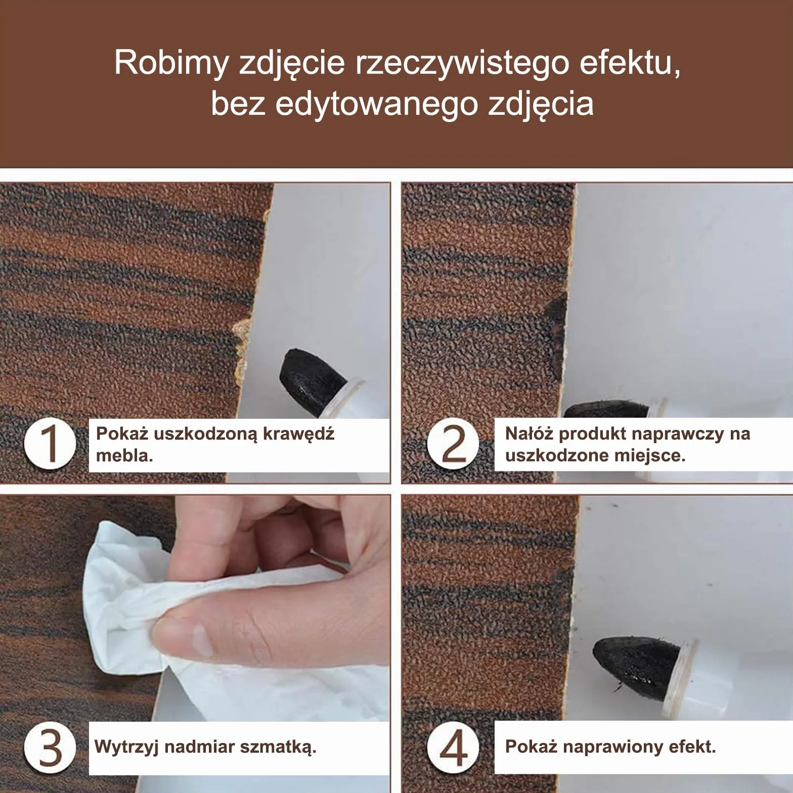 DEWEL Zestaw do naprawy mebli drewnianych 17 sztuk markery retuszowe patyczki woskowe z temperówką