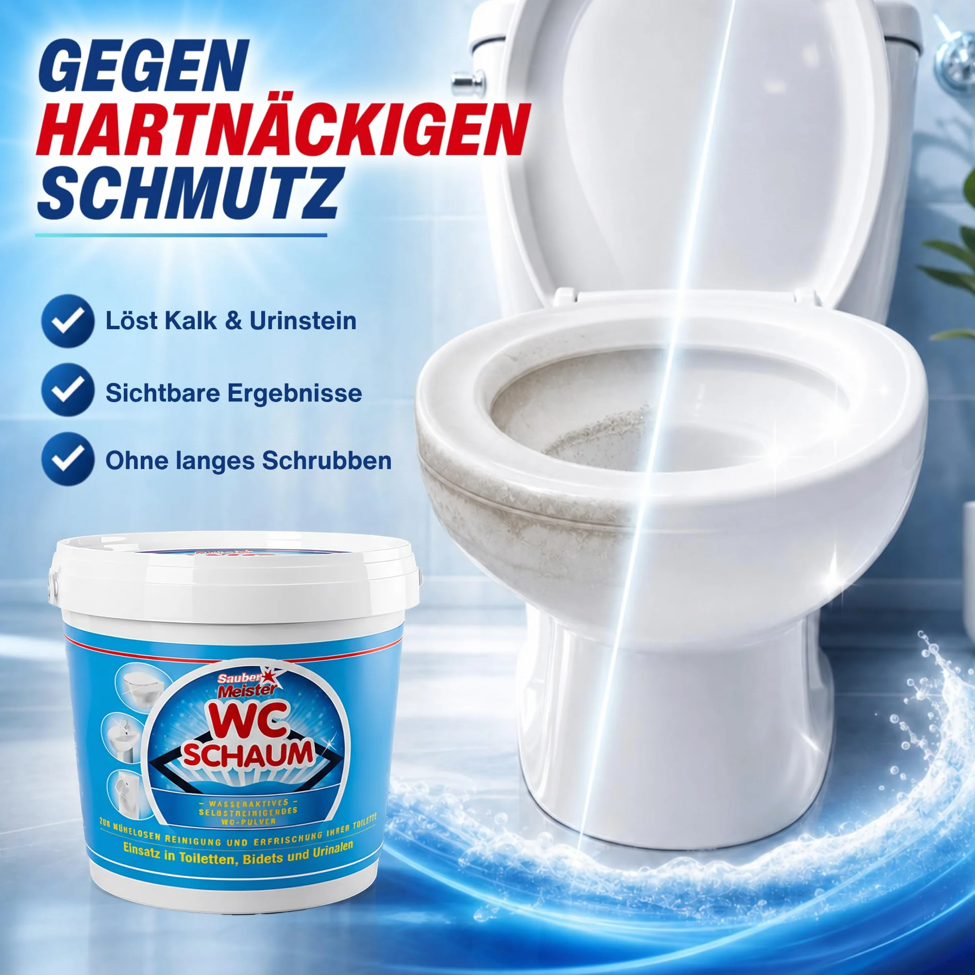 Myjka do WC w proszku mocna pianka środek czyszczący przeciwko kamieniowi moczowemu samoczyszcząca 5 sztuk