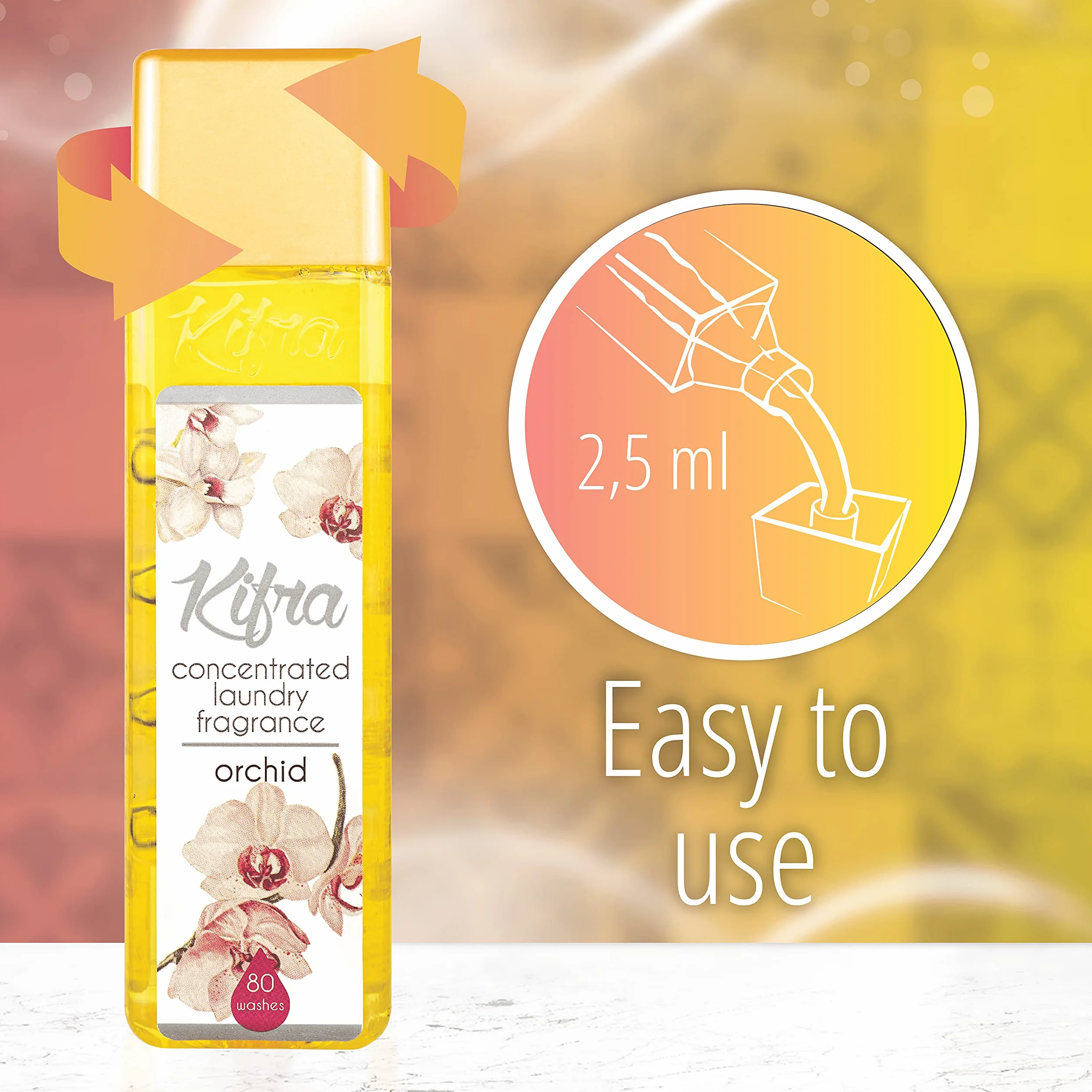 Kifra Orchid skoncentrowane perfumy do prania, 200 ml, 80 cykli prania, długotrwały zapach prania