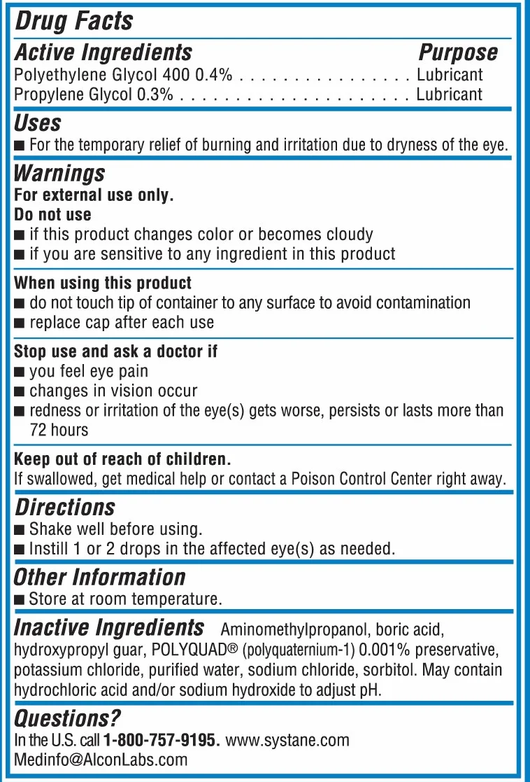 Systane Ultra Eye Drops Lubricant High Performance, dwie 4 ml 0,14 fl oz. butelki