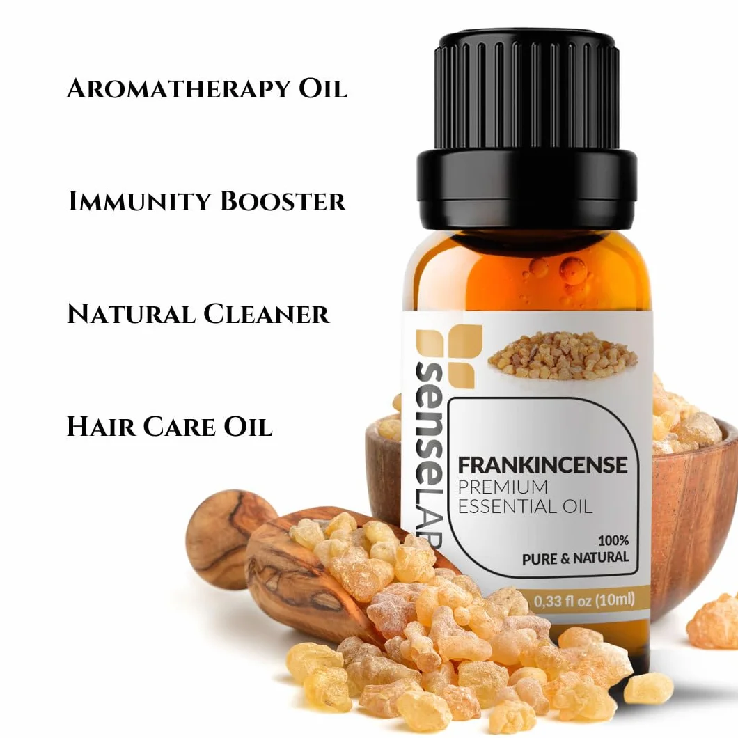 SenseLAB Olejek eteryczny z kadzidła - 100% czysty naturalny olejek z kadzidła o jakości terapeutycznej do dyfuzora aromaterapeutycznego-medytacja i introspekcja-olejek do pielęgnacji skóry (10ml)