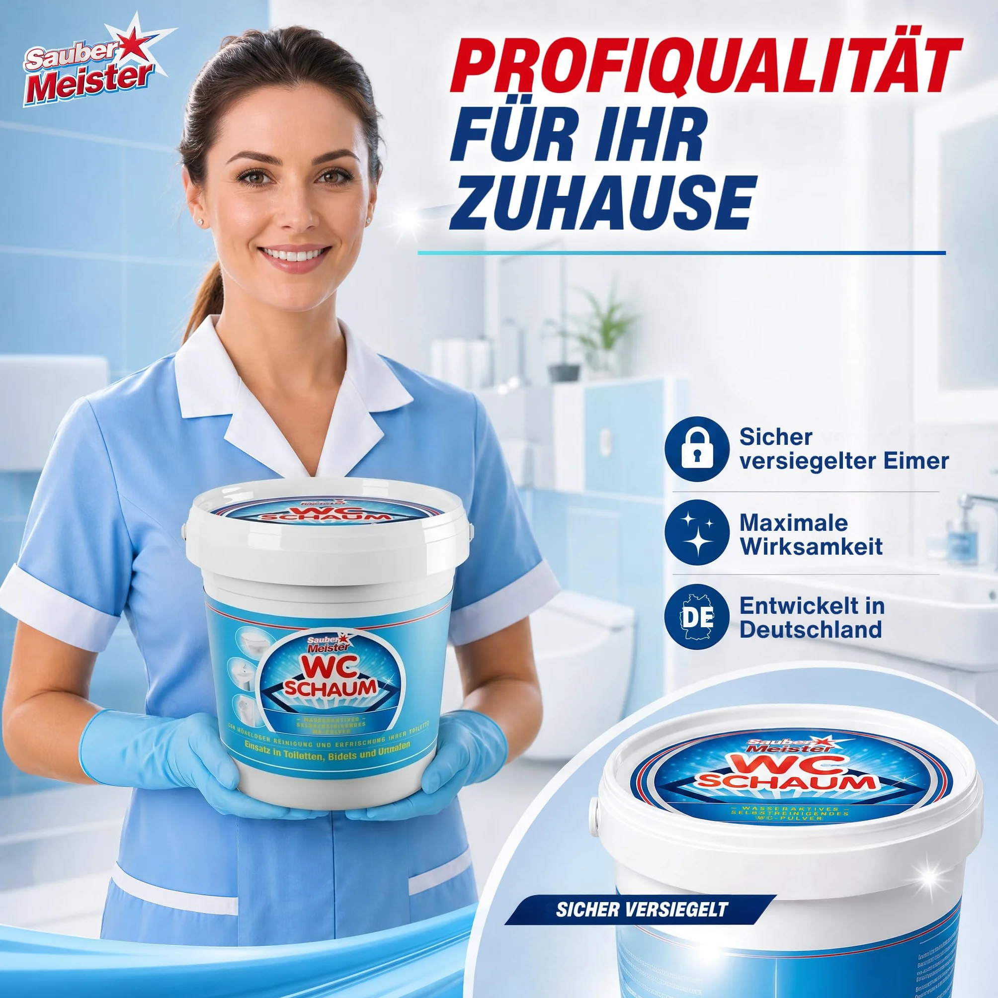 Myjka do WC w proszku mocna pianka środek czyszczący przeciwko kamieniowi moczowemu samoczyszcząca 5 sztuk