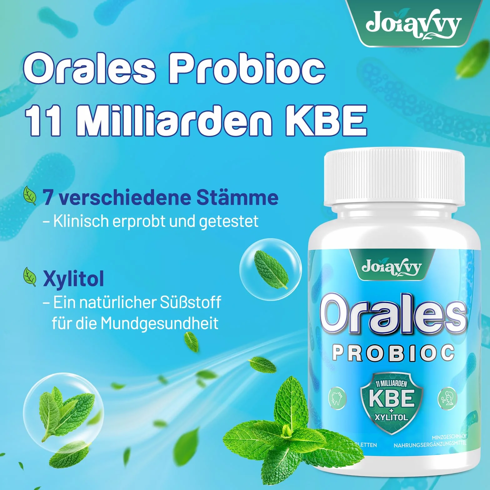 Probiotyk Doustny 11 Miliardów CFU BLIS K12 M18 Pastylki 7 w 1 Bez Cukru Naturalny Smak Mięty 60 Count Pack of 2