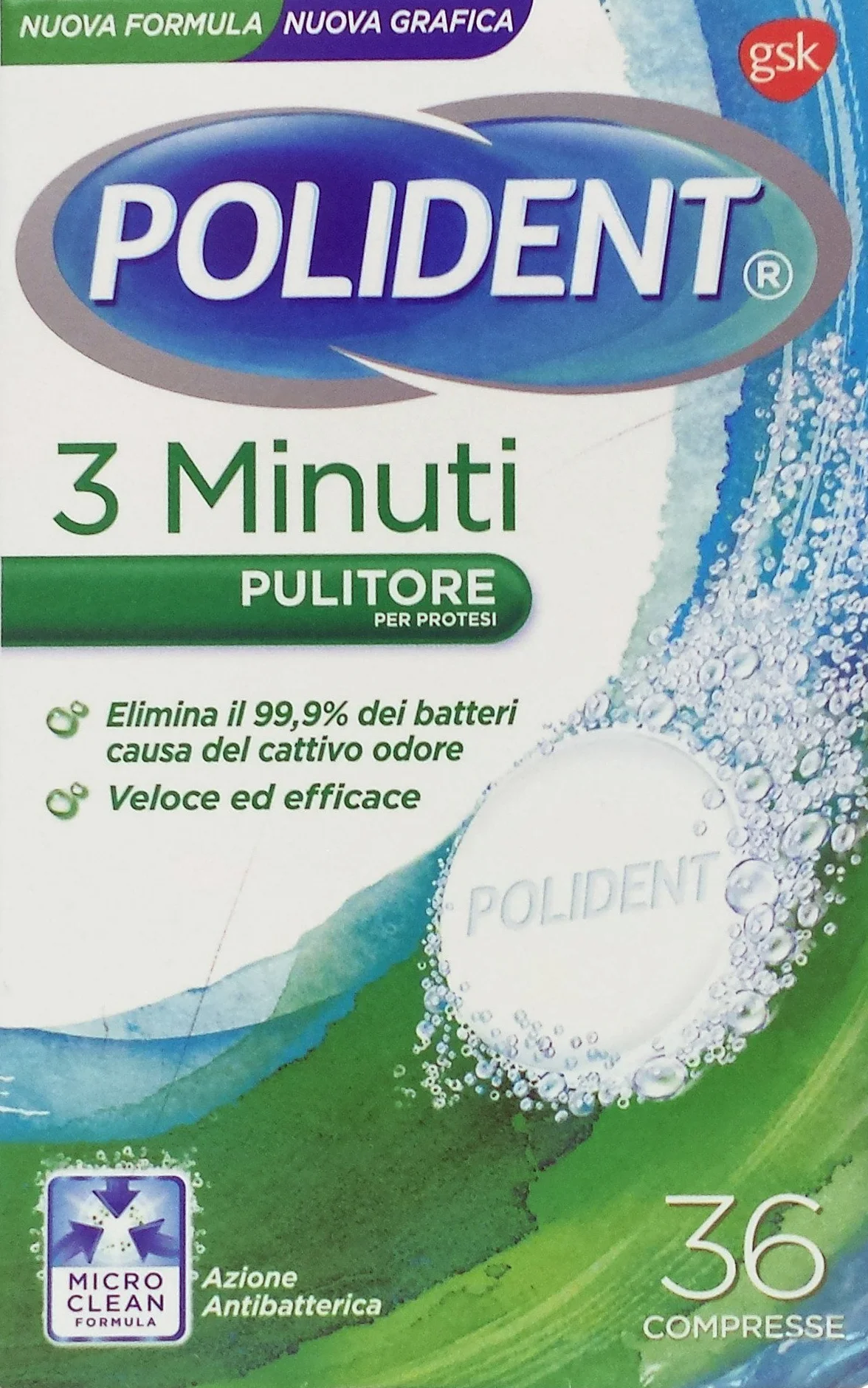 12 x POLIDENT Tabletki Czyszczenie Protezy 3 Minuty 36 Tabletki 36 sztuk