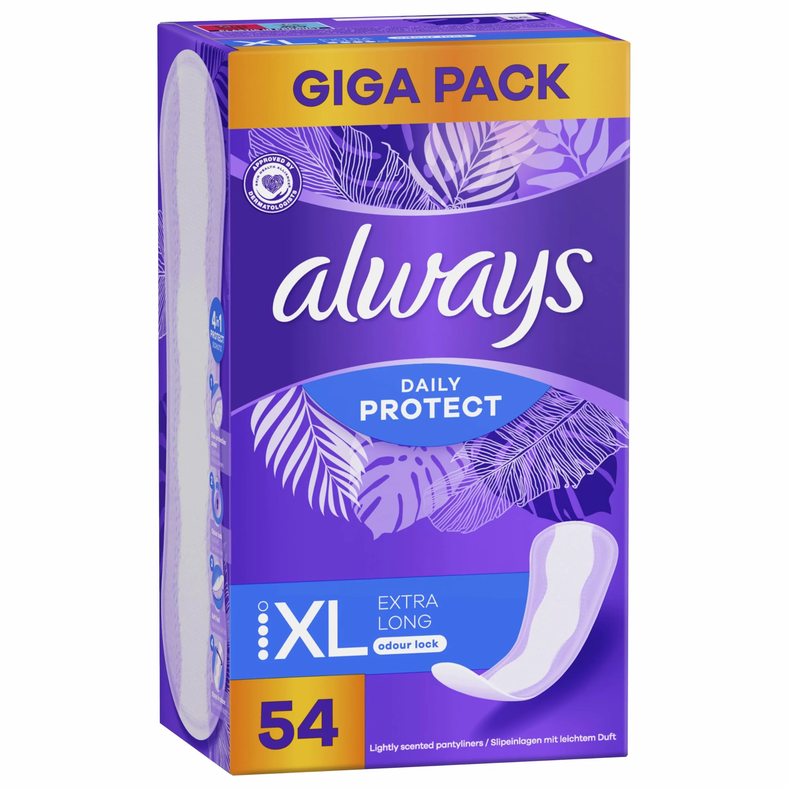 Always Daily Protect Extra Long Odour Lock Wkładki higieniczne, 54 sztuk