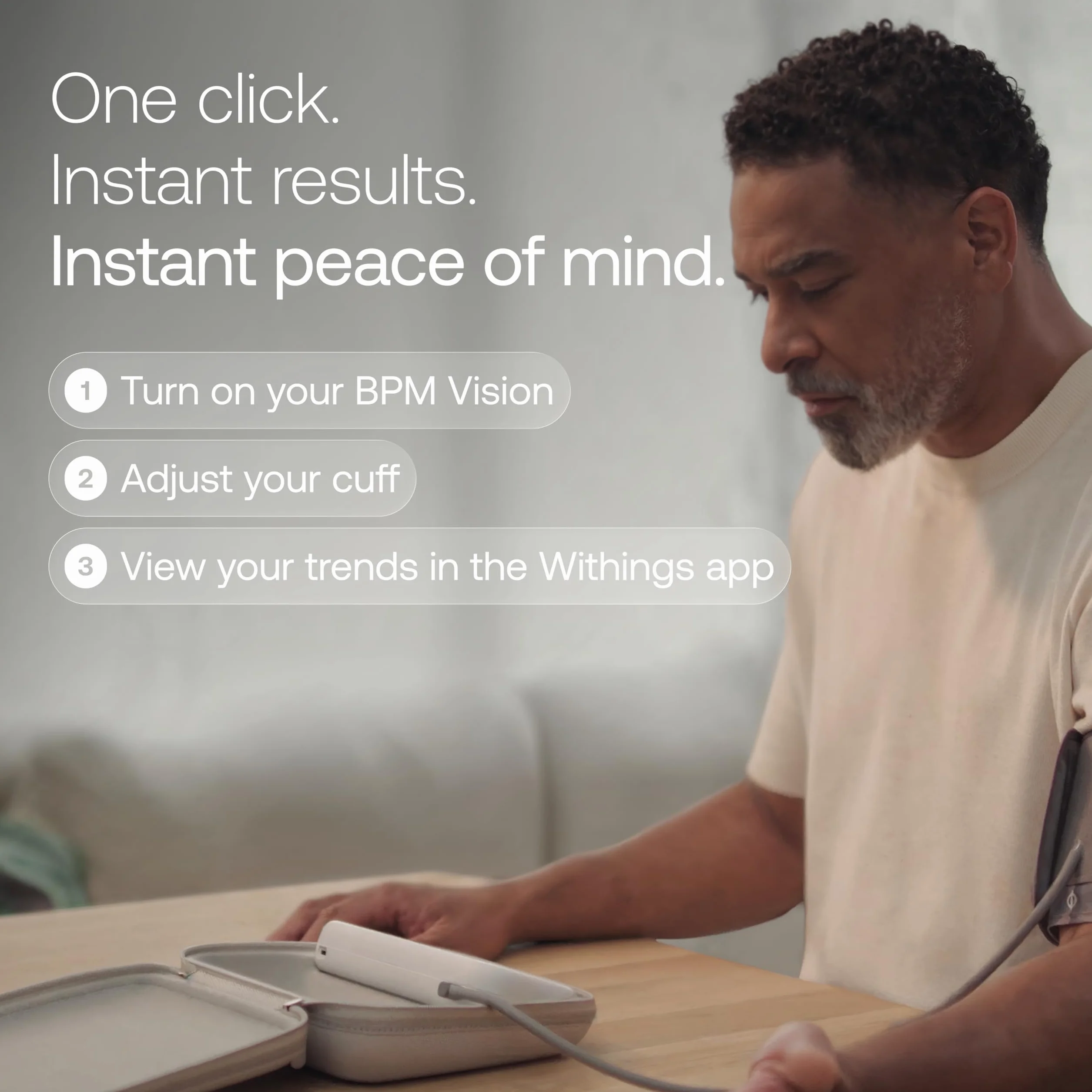 Withings BPM Vision Inteligentny Naramienny Ciśnieniomierz z EKG i Wykrywaniem Migotania Przedsionków iOS Android