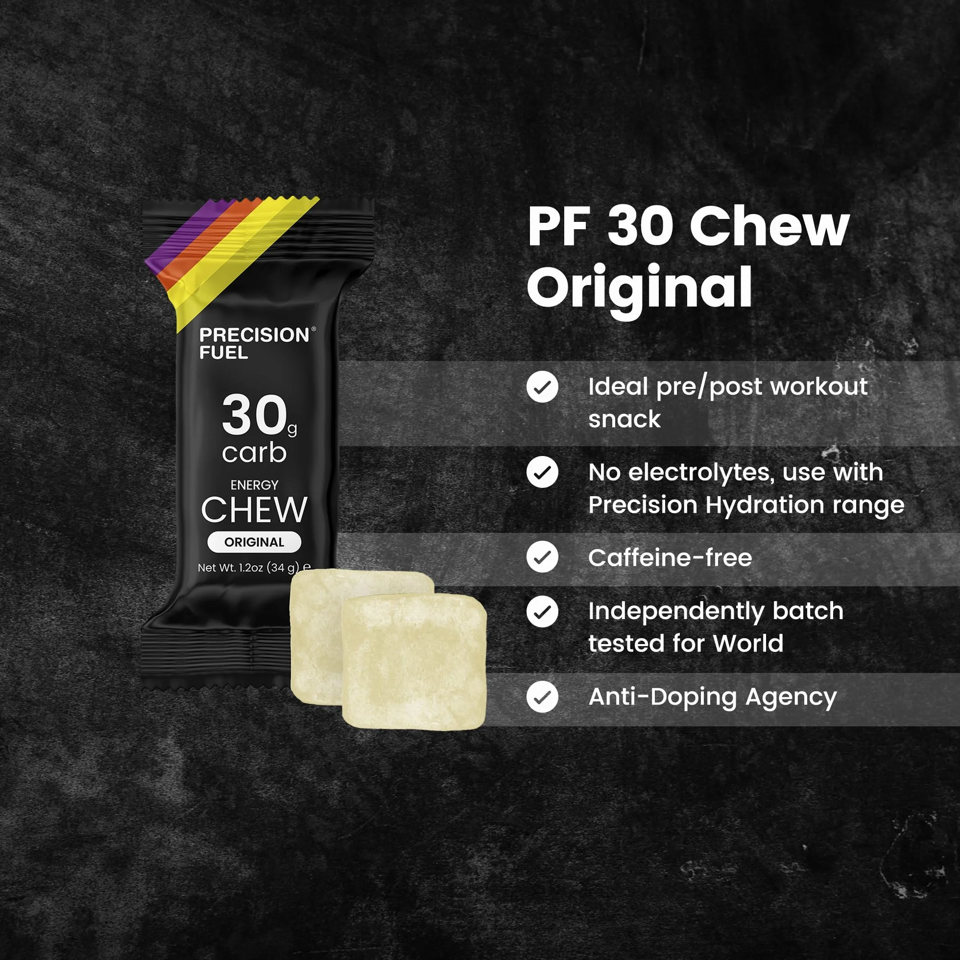 Precision Fuel PF 30 Energy Chews 30g węglowodanów 15 x 34g Żelki