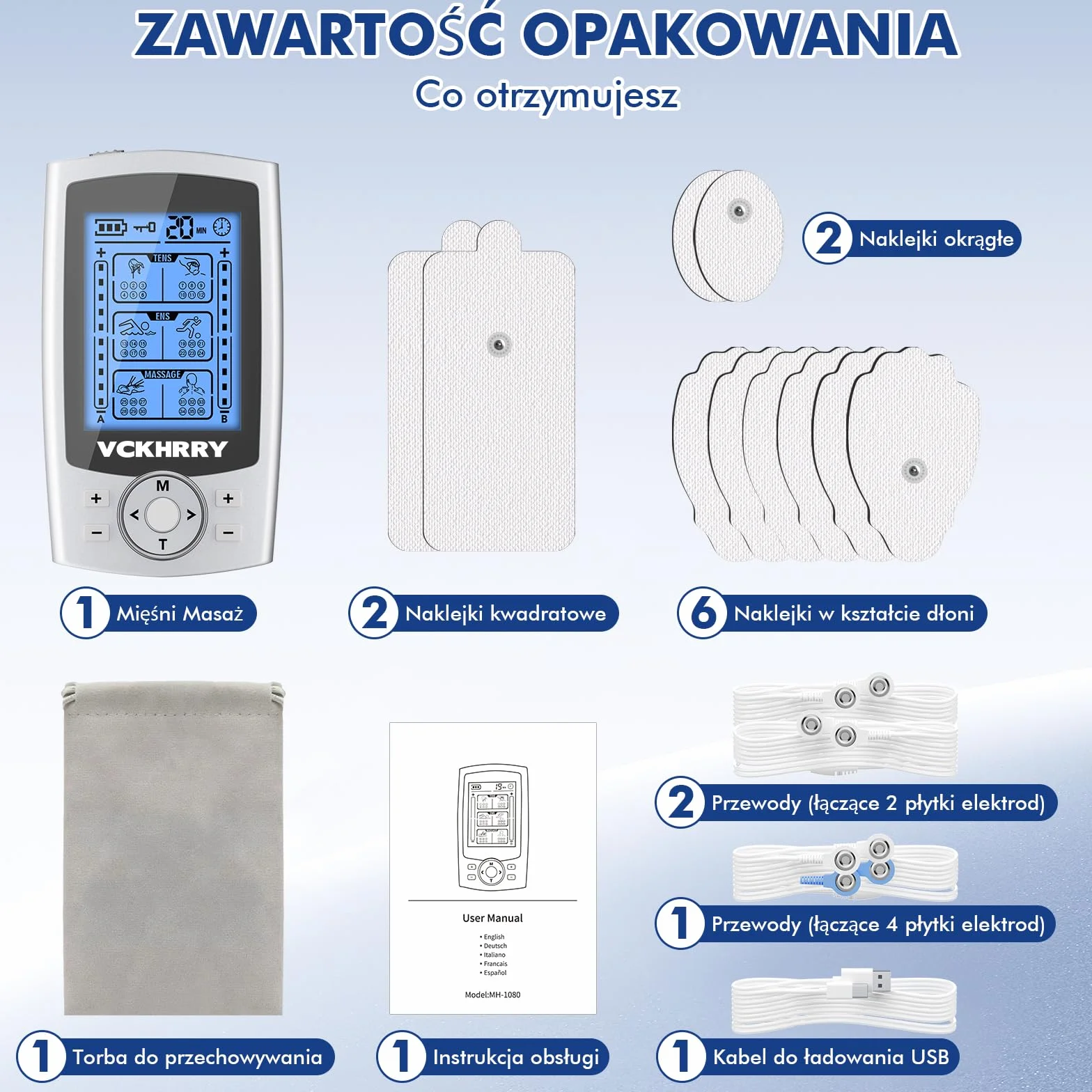 elektrostymulator mięśni do elektrycznej stymulacji mięśni masaż z 2 kanałami 36 programów treningowych 10 elektrod 20 poziomami intensywności do budowania mięśni