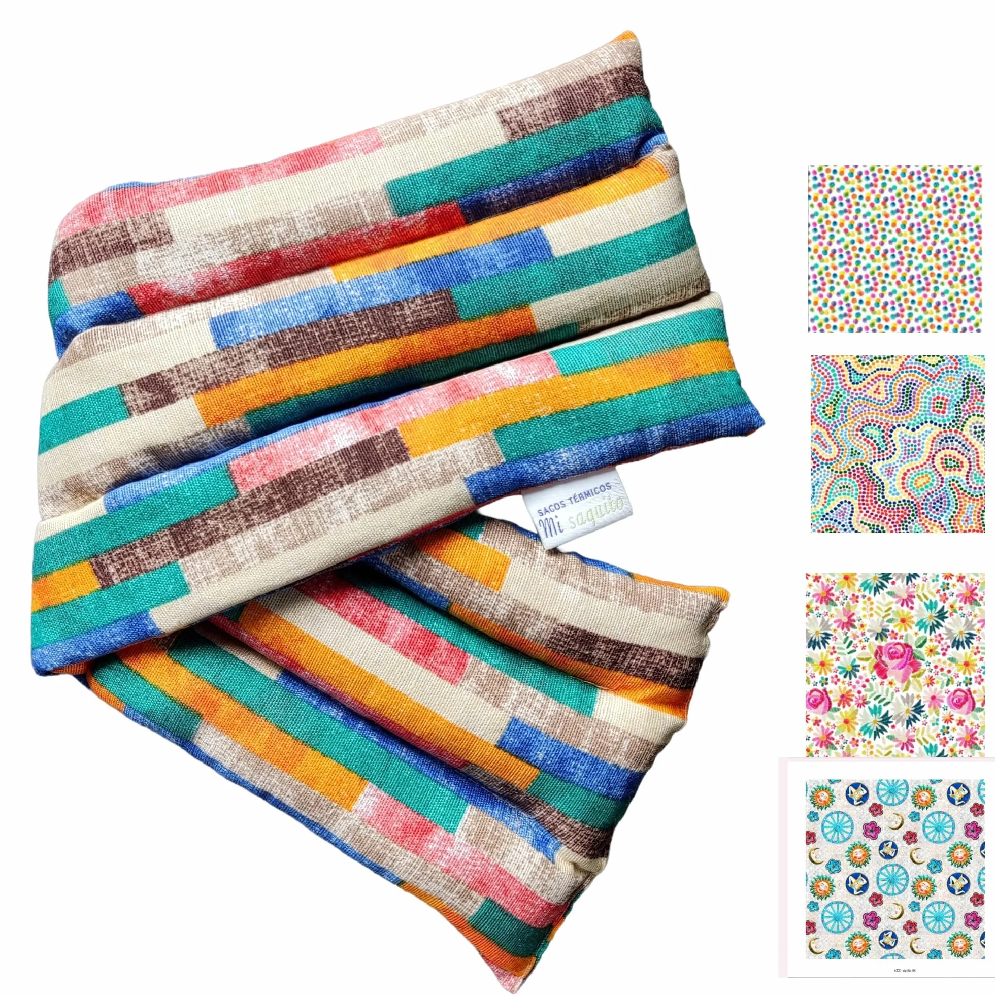 Worek na nasiona do mikrofalówki 45x14 cm - Termiczny worek na szyję z lawendą - Torba termiczna na ciepło i zimno - Termiczny worek do mikrofalówki - menstruacyjna podkładka termiczna - worek