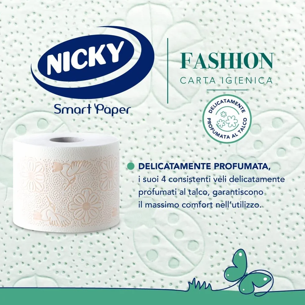 Nicky Fashion, papier toaletowy, 4-warstwowy, 4 rolki
