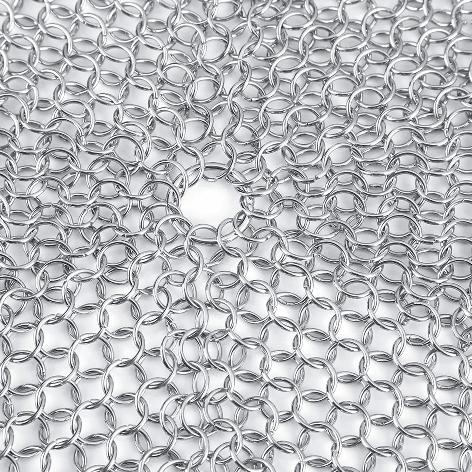 Chainmail Scrubber środek czyszczący ze stali nierdzewnej do garnków żeliwnych przyborów kuchennych
