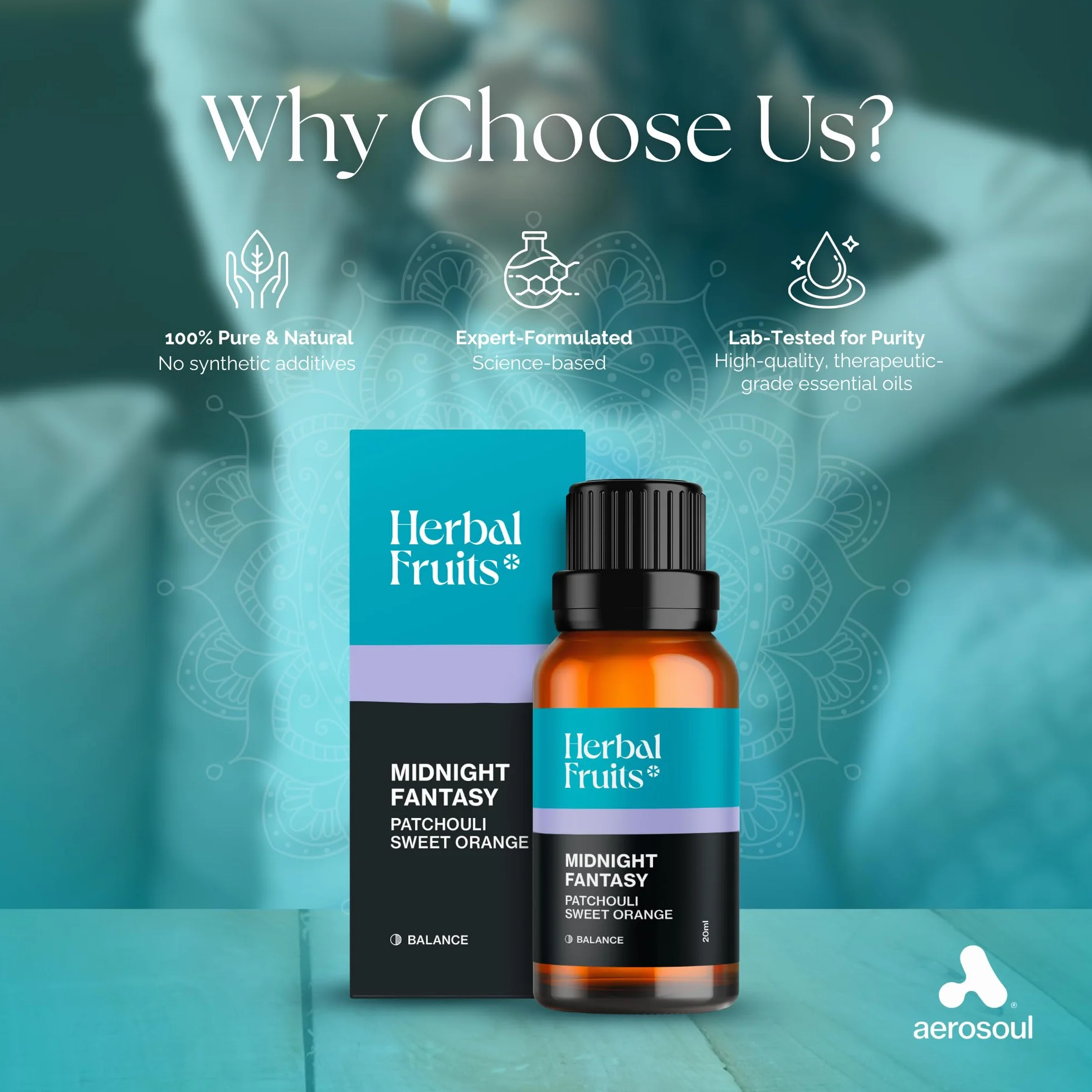 Aerosoul® Olejki eteryczne do dyfuzora 20 ml paczula słodka pomarańcza ylang ylang