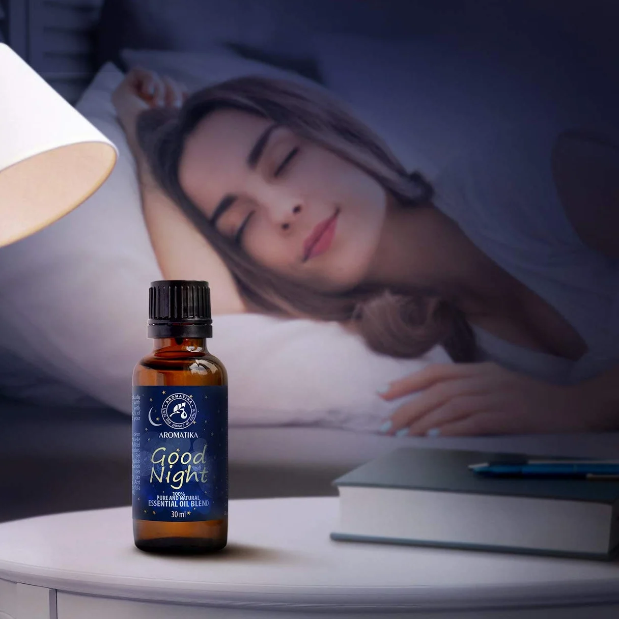 Good Night Sleep Essential Oil 30ml - The Mix of Lavandula Angustifolia - Salvia Sclarea Flower Oils - Glass Bottle - for Calming - Beauty - Aromatherapy - Relaxation - Massage