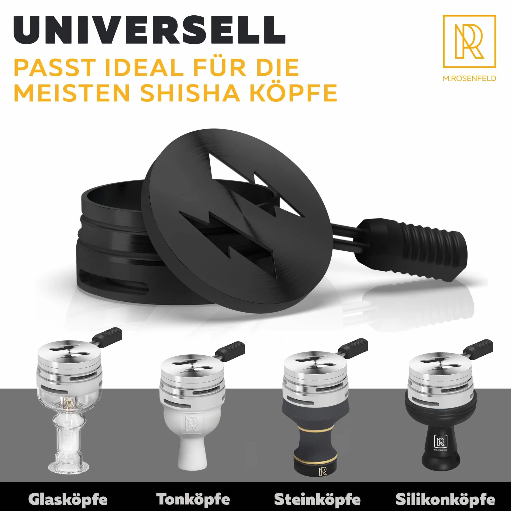 M. ROSENFELD Smokebox Basics Shooting Star Shisha, smokebox, akcesoria kominkowe HMD z kamienną główką, filtr przeciwwiatrowy do fajki wodnej, filtr do fajki wodnej