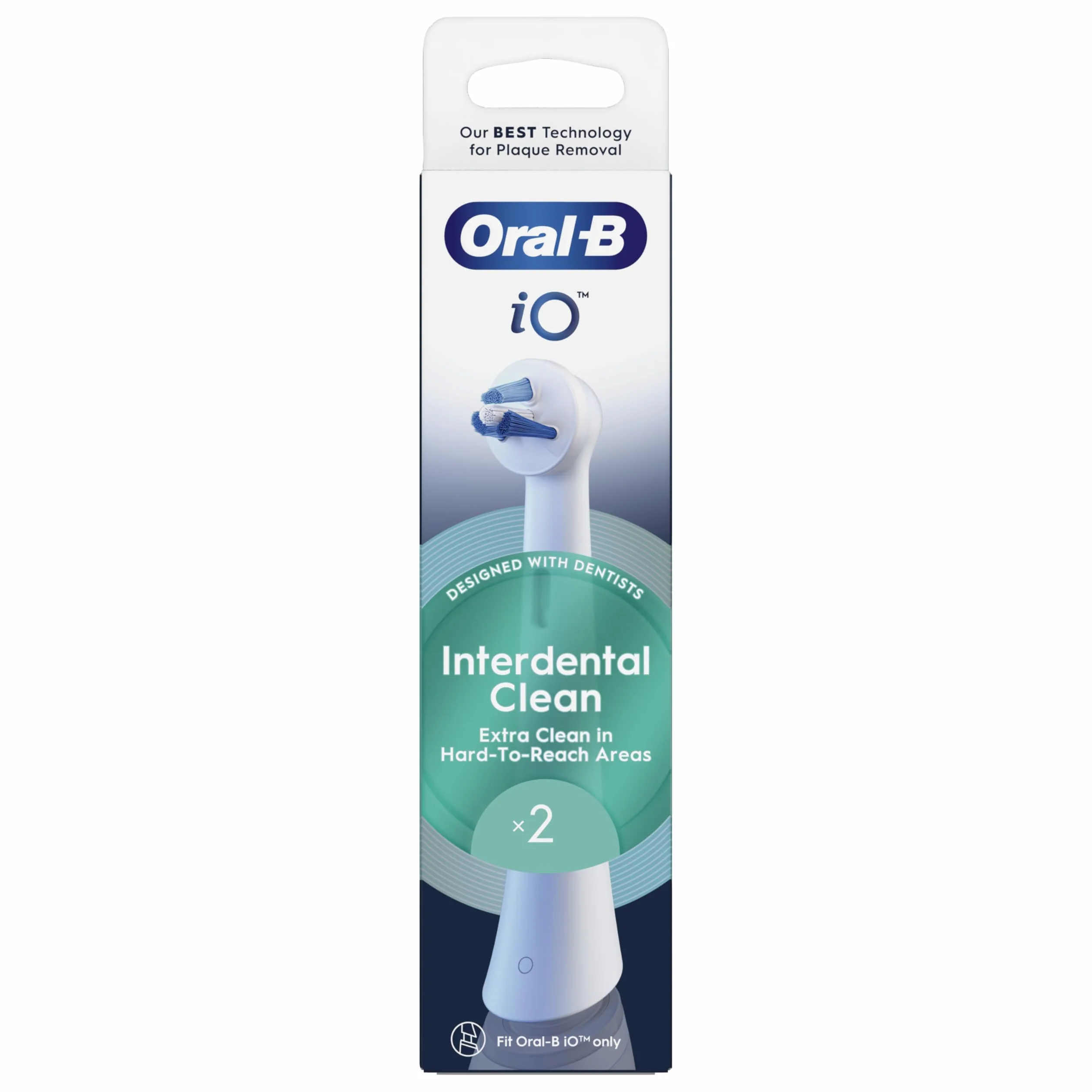 Oral-B iO Interdental Clean okrągłe szczotki x2 do aparatów ortodontycznych implantów