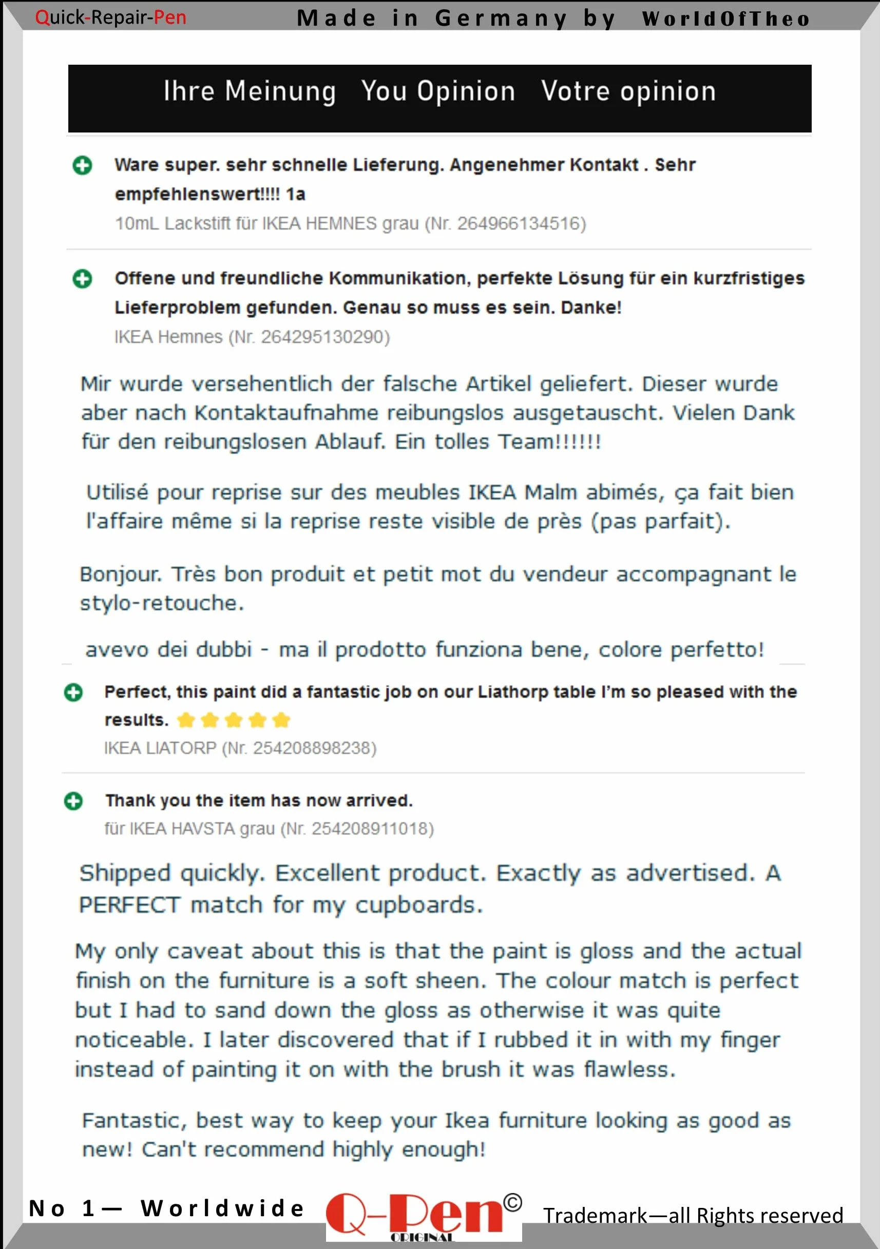Pisak do lakieru IKEA Hemnes biały 10 ml korekcyjny satynowe wykończenie