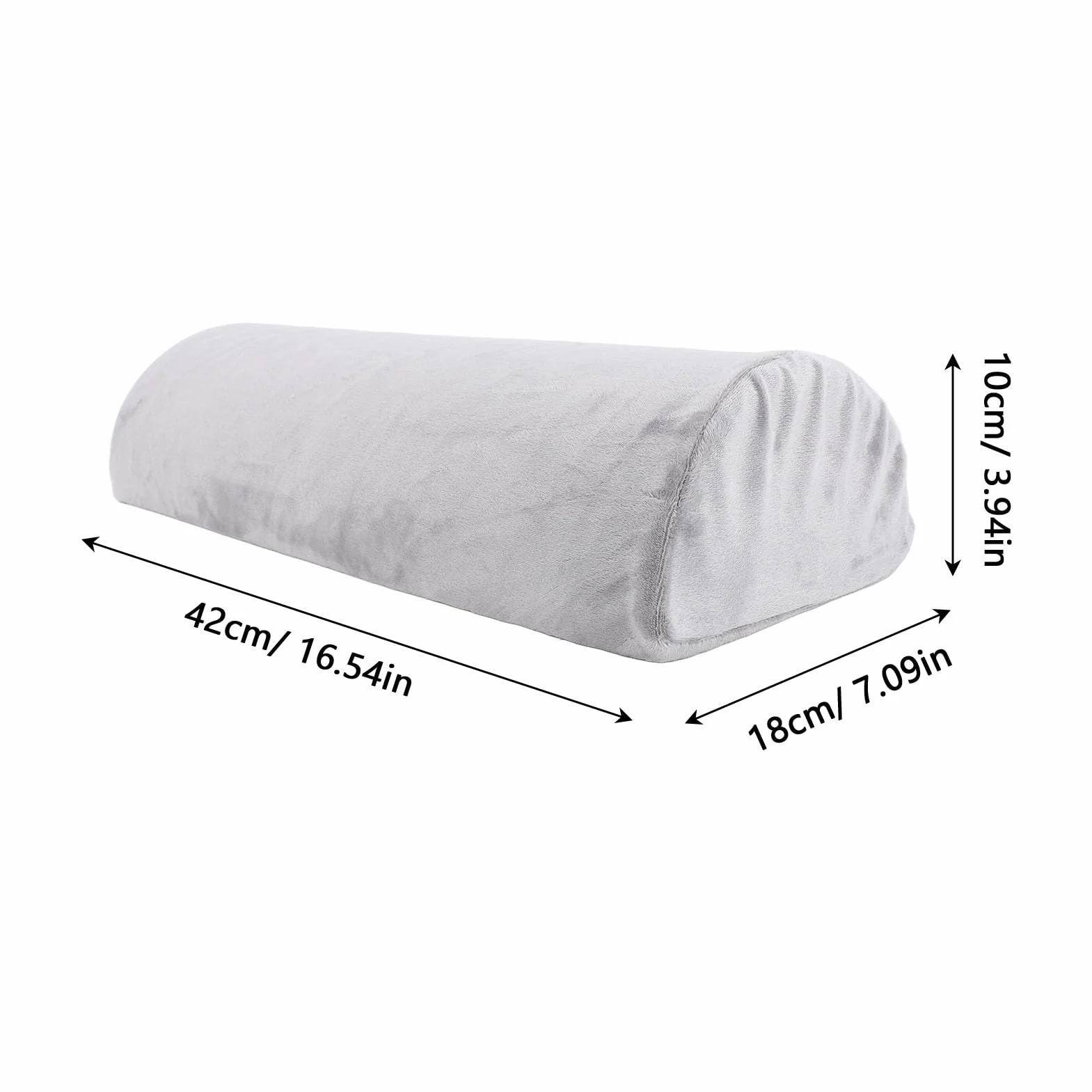 Poduszka Pod Kolana z Pianki Memory Half Moon do Spania na Plecach Szara