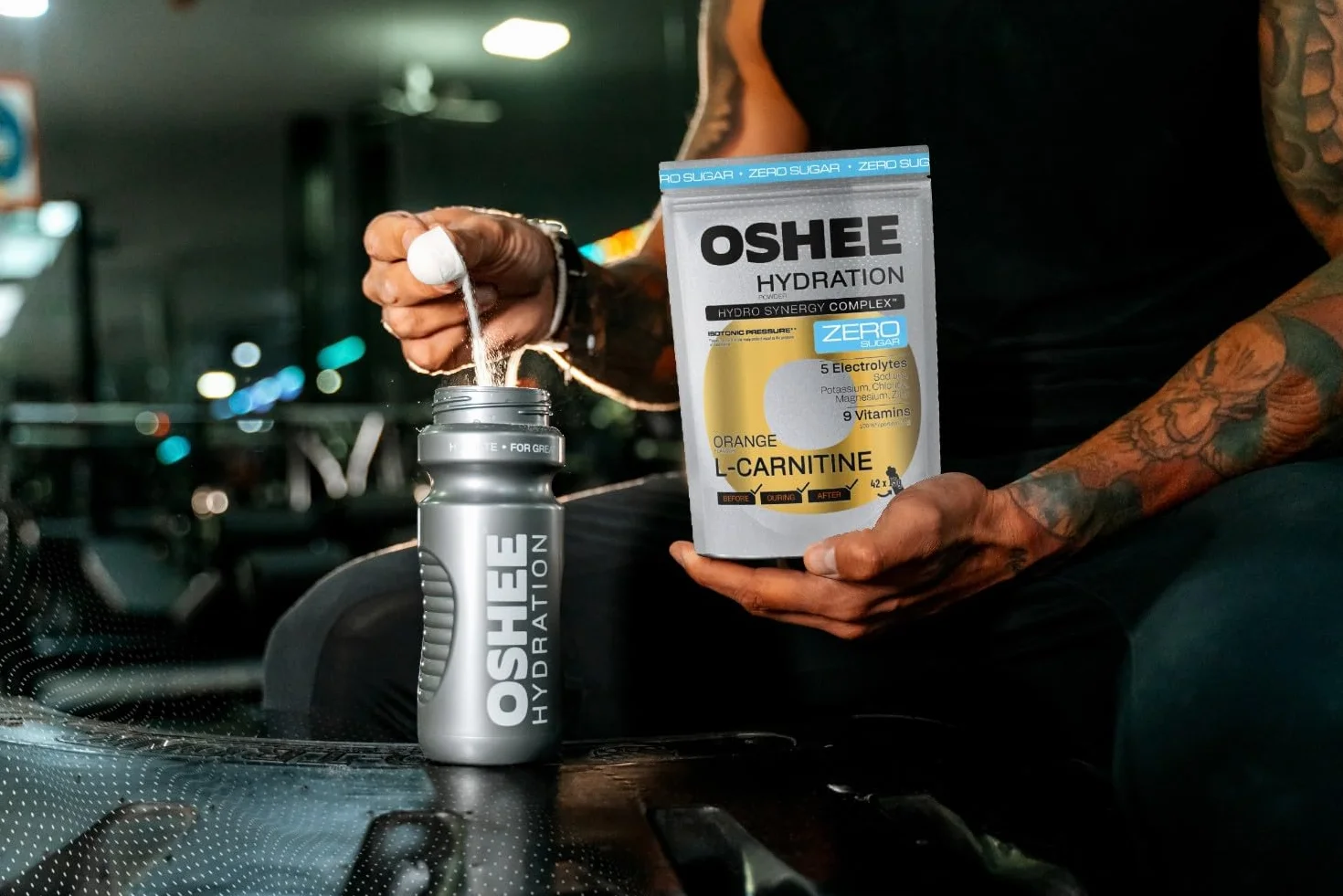 OSHEE Hydration ZERO Sugar w proszek Orange L-karnityna 630 g