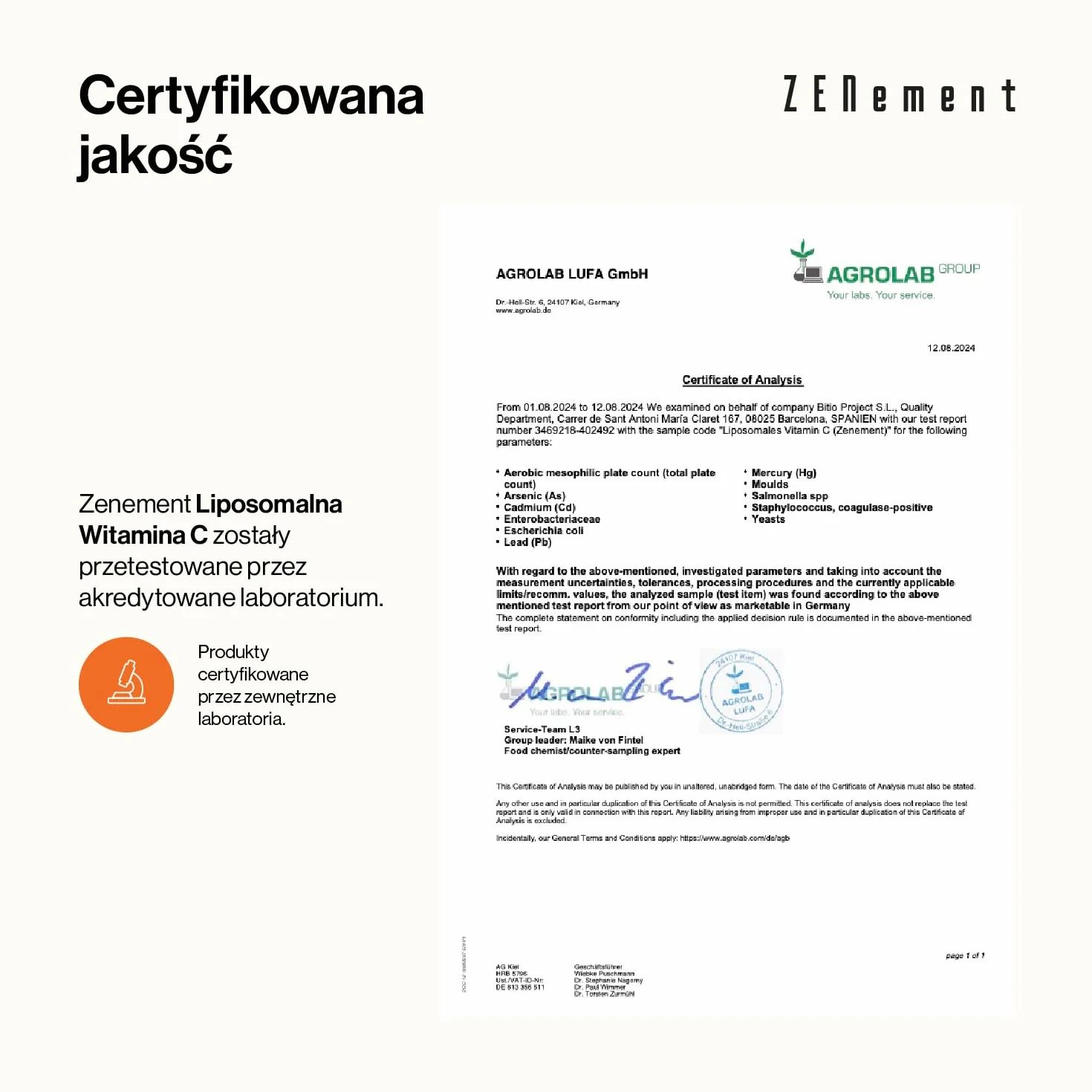Liposomalna Witamina C 1000mg 180 kapsułek wegańskie Zenement