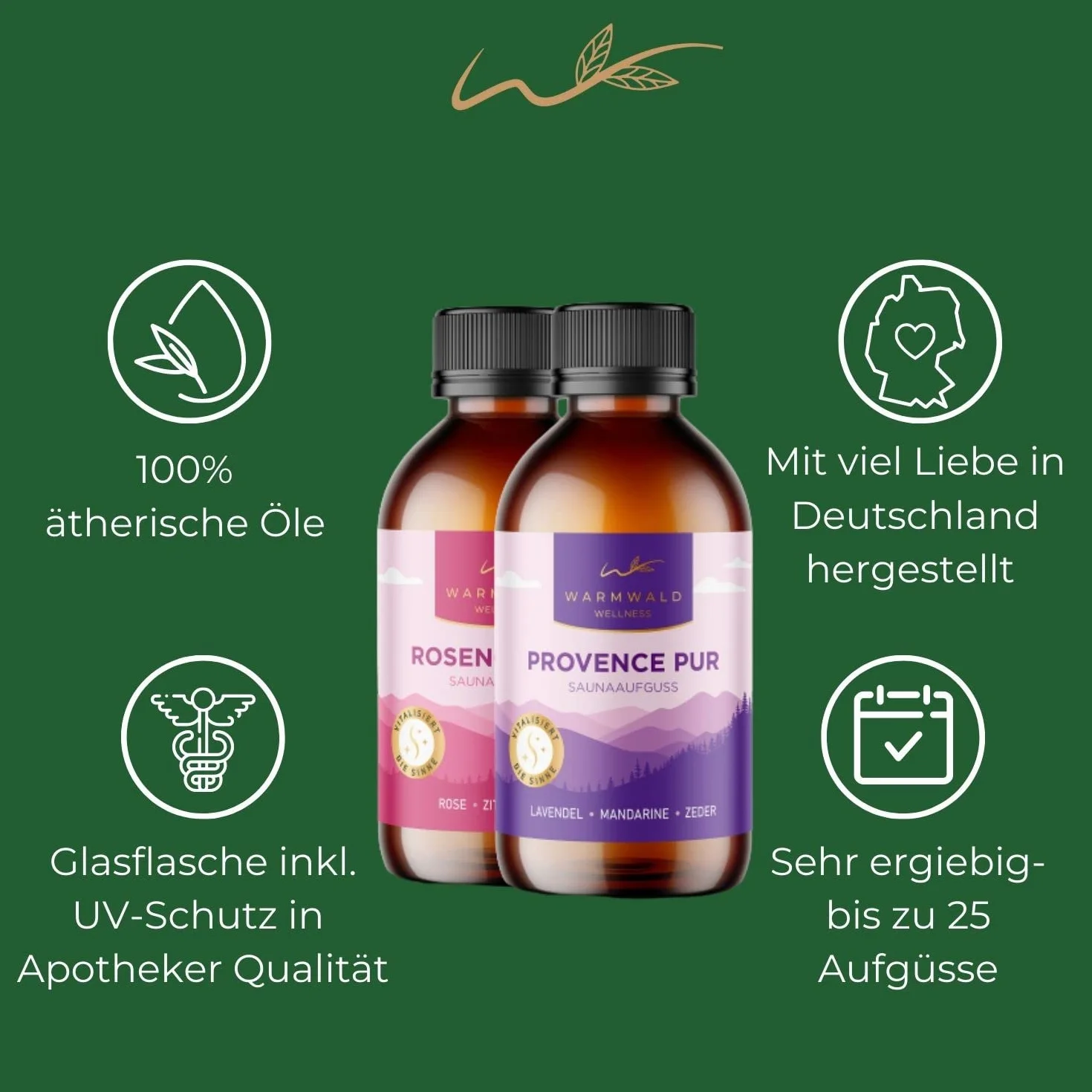 Napar do sauny z naturalnymi olejkami eterycznymi ciepły las 2 x 100 ml