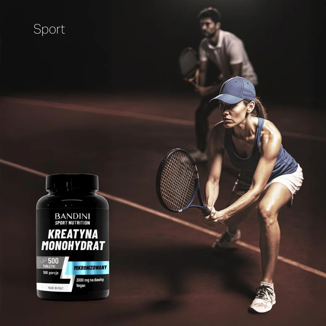 Bandini® Mikronizowany Monohydrat Kreatyny 500 tabletek po 3000mg w dawce - Suplement na treningi, siłownię i przed treningiem - 100% Wegańskie - Na bazie 100% czystego Monohydratu Kreatyny