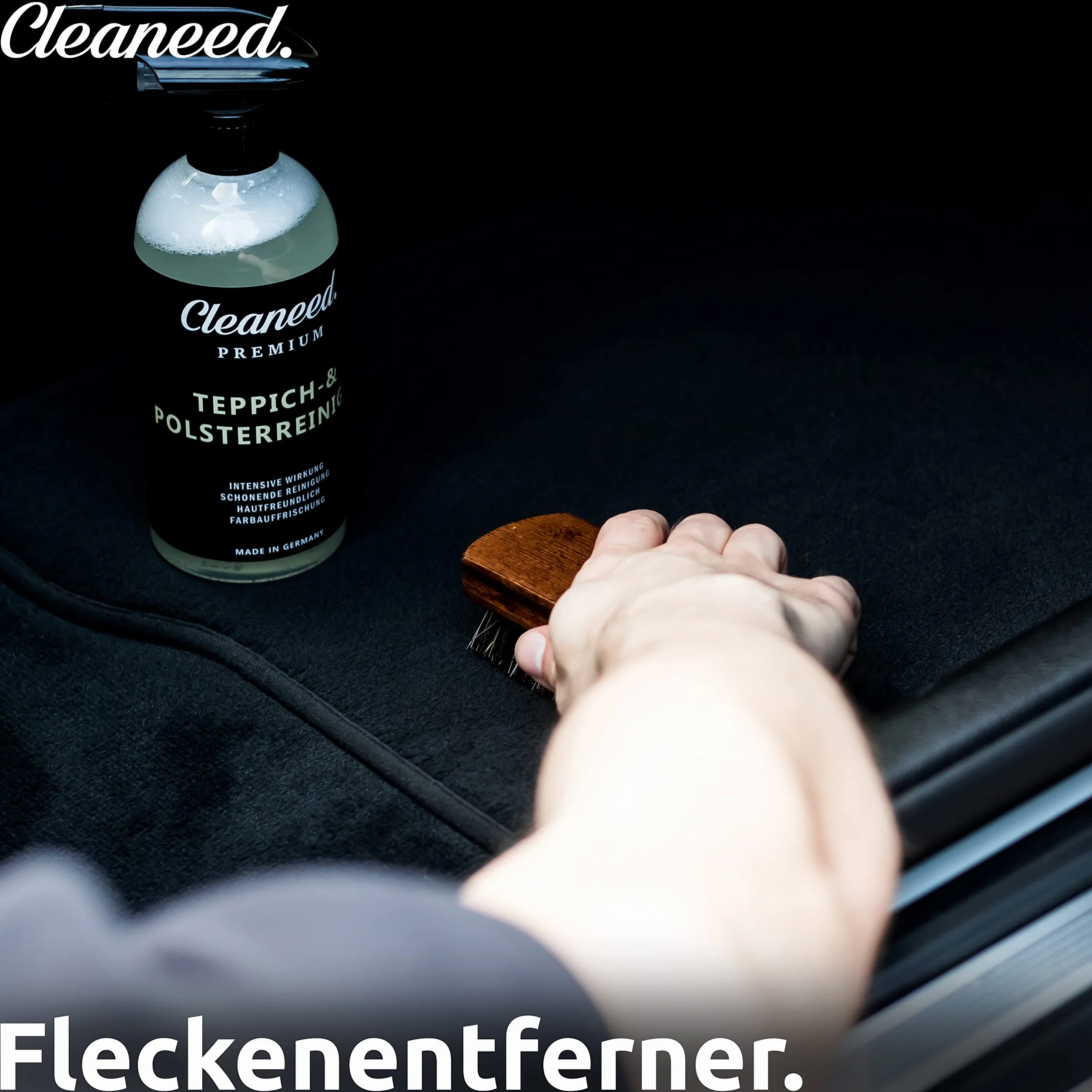 Premium środek do czyszczenia dywanów i tapicerki – Made in Germany – przyjazny dla skóry, delikatne czyszczenie, odświeża kolor