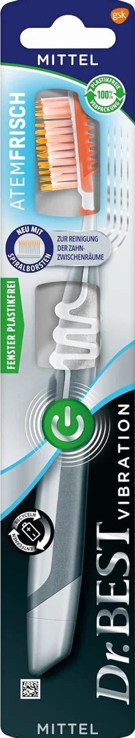 Dr.BEST Vibration oddechowa szczoteczka do zębów, średnia (1 sztuka)