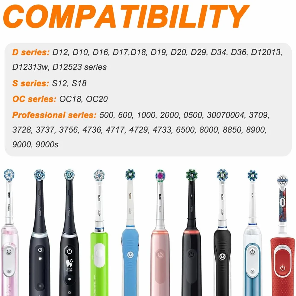 Xiatiaosann Ładowarka USB do szczoteczki elektrycznej Braun Oral B 3757 ładowarka USB do elektrycznej szczoteczki do zębów Oral-B (2 sztuki)