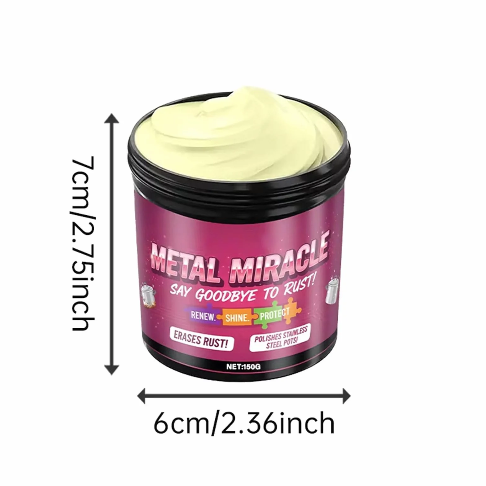 Pasta do czyszczenia metali 150g do mosiądzu miedzi aluminium