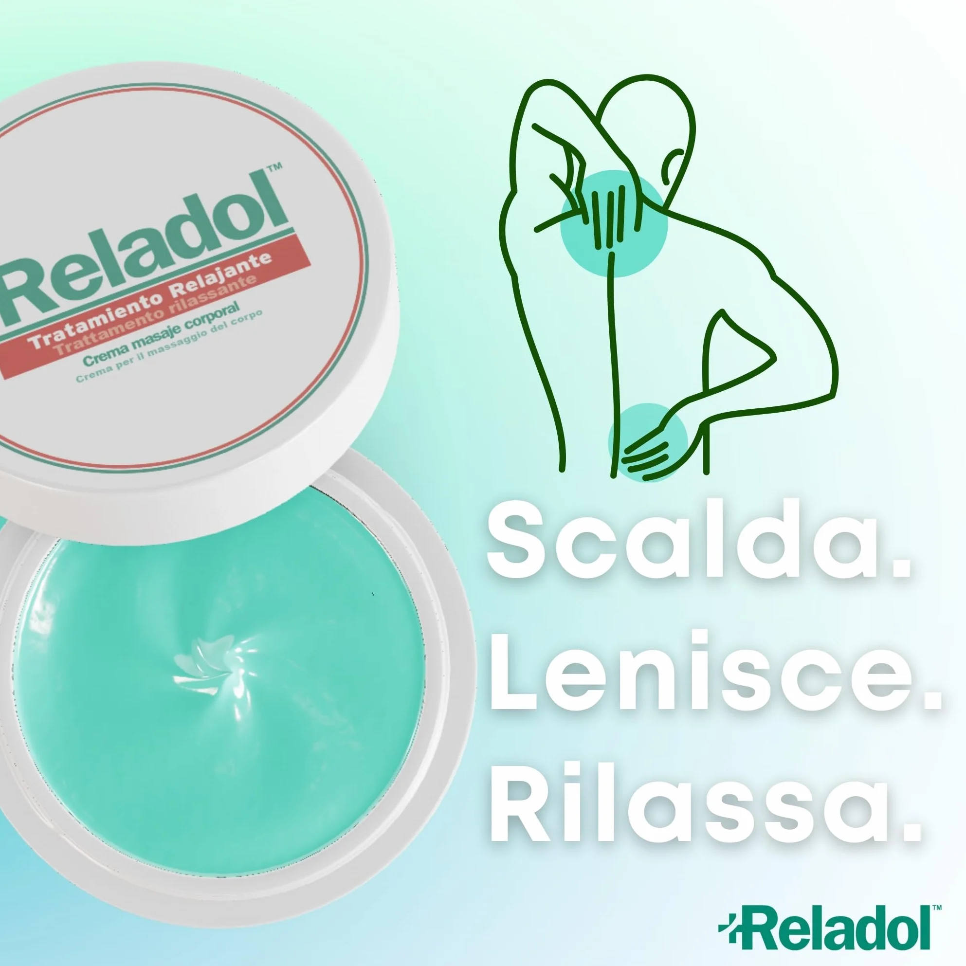 Reladol krem z efektem rozgrzewającym 100 ml, żel do masażu i regeneracji mięśni maść przeciwbólowa z aloesem dla mięśni i nóg ciała Aktywność przeciwbólowa