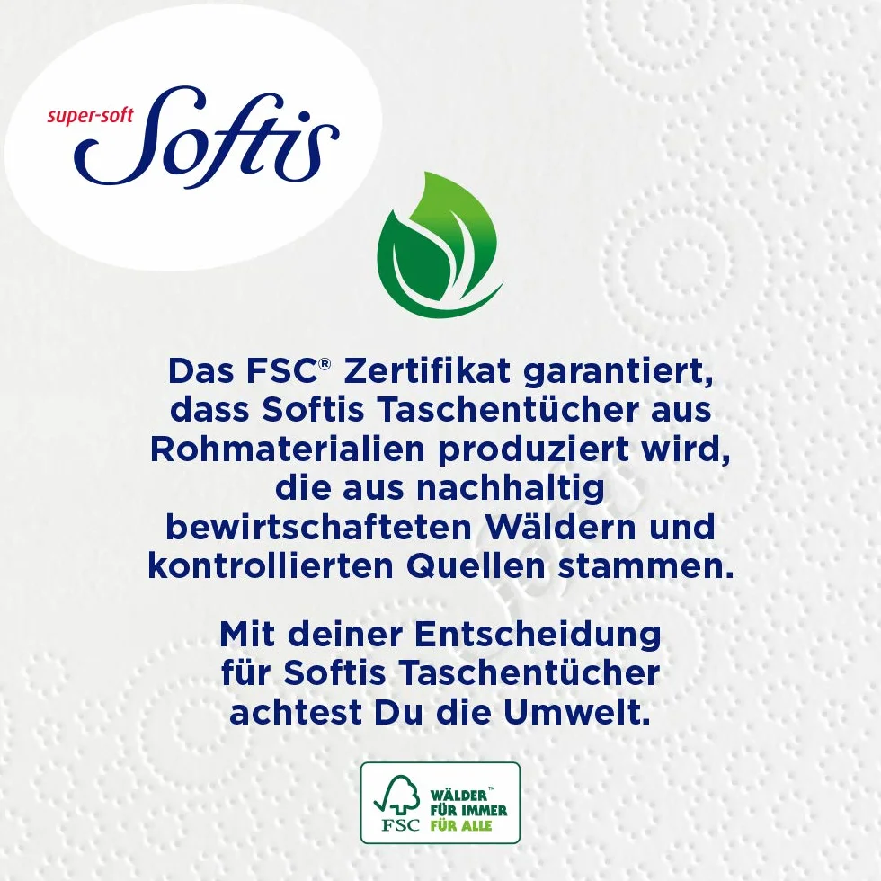 Softis 4-warstwowe chusteczki higieniczne | 300 opakowań jednorazowych chusteczek (30 x 10), przetestowane dermatologicznie, przyjazne dla skóry, otwór boczny do higienicznego wyjmowania chusteczek