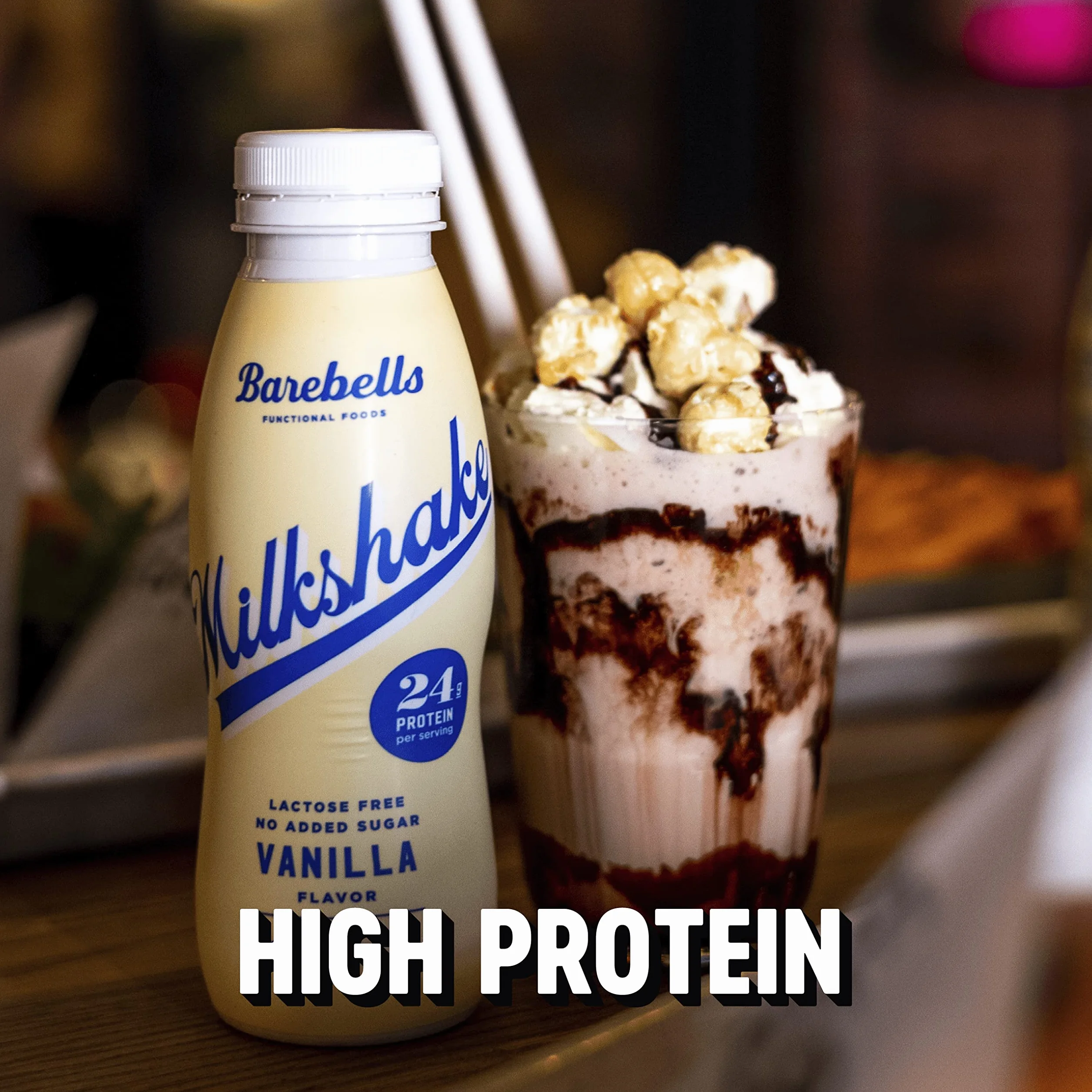 Barebells Milkshake Protein Drink, 8 x 330 ml Vanilla