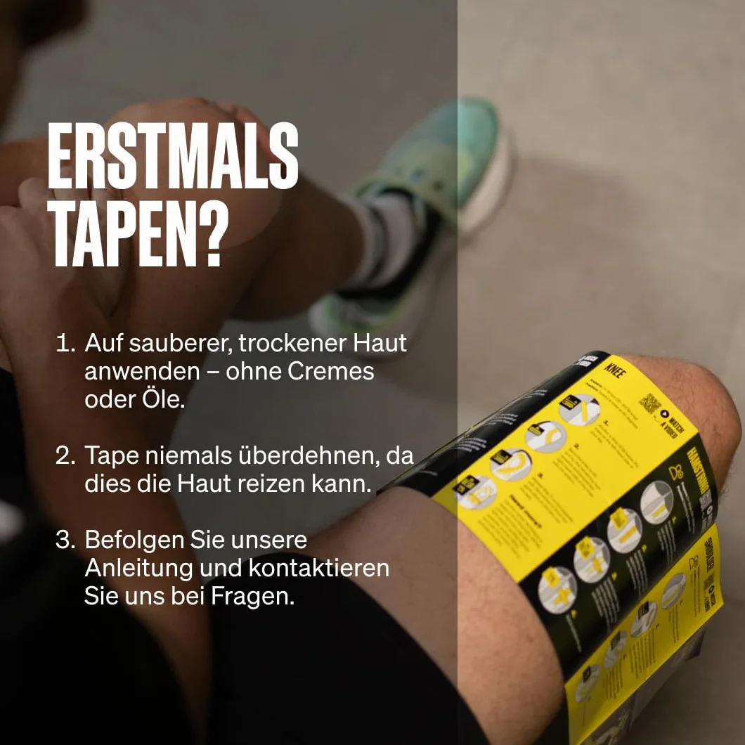 SPORTTAPE Taśma kinezjologiczna, beżowa, 5 cm x 5 m, taśma kinezjologiczna i taśma sportowa w przypadku urazów i bólów, elastyczna, hipoalergiczna taśma fizjologiczna, wodoodporna taśma kinesioTape