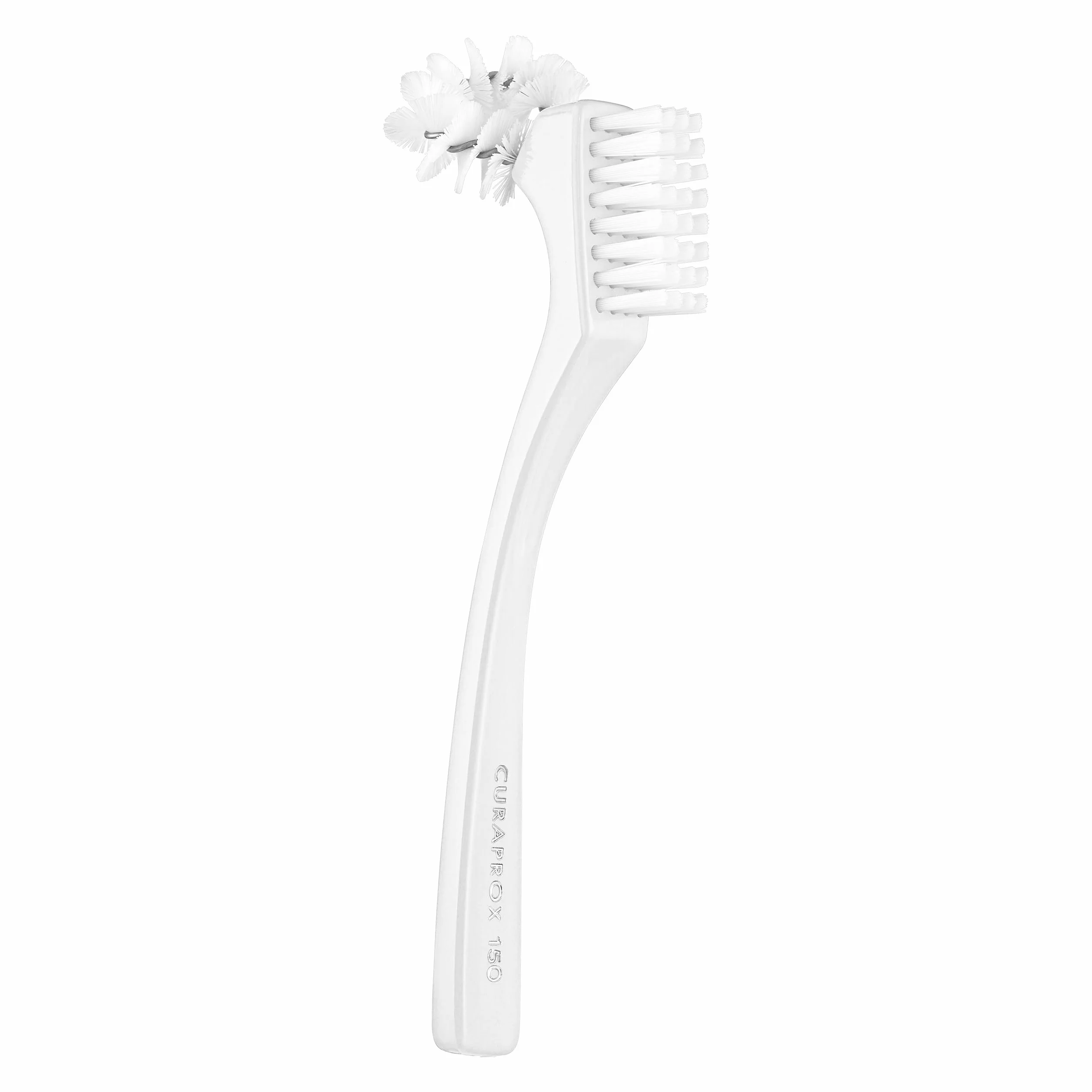 CURAPROX Szczotka do czyszczenia protez BDC, ergonomiczny uchwyt, biały