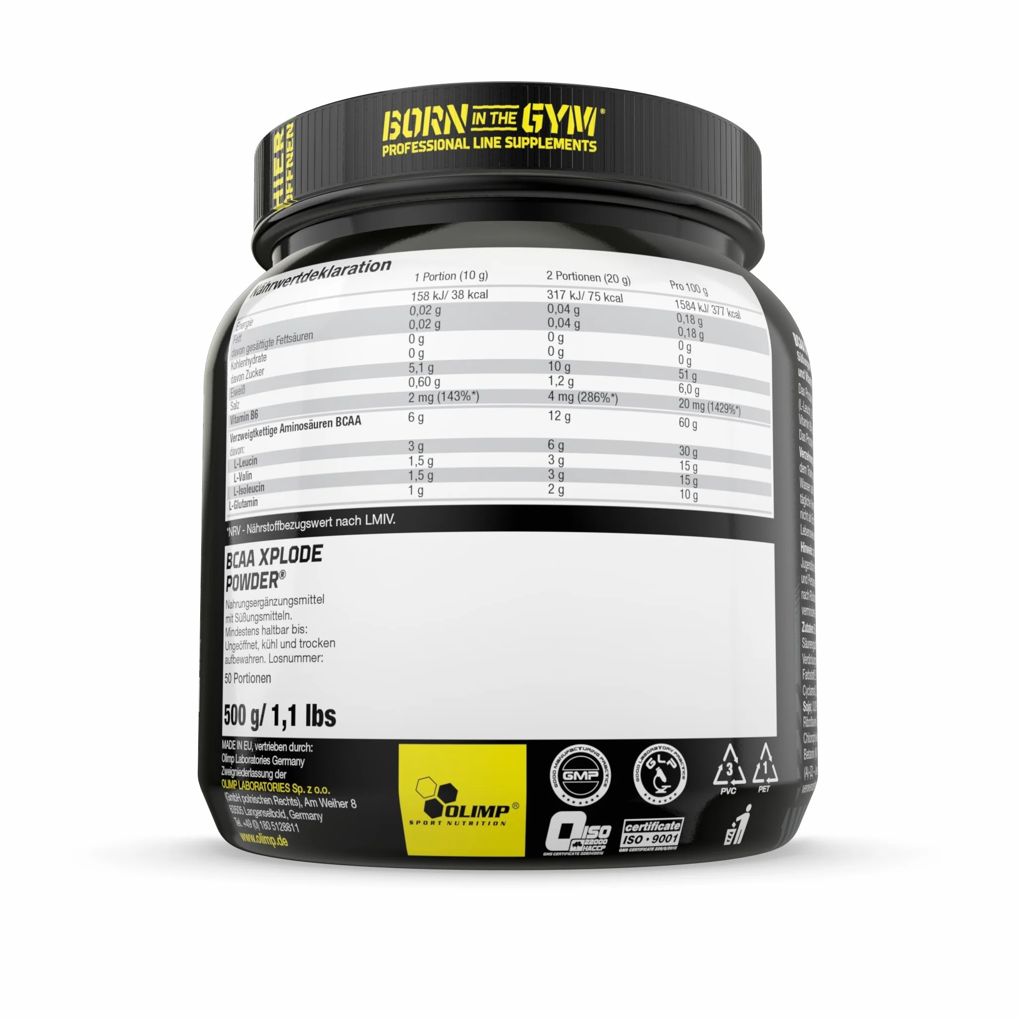 OLIMP - BCAA Xplode Powder, Fruit Punch (500 g). Suplement diety z BCAA i L-glutaminą w jednej porcji.