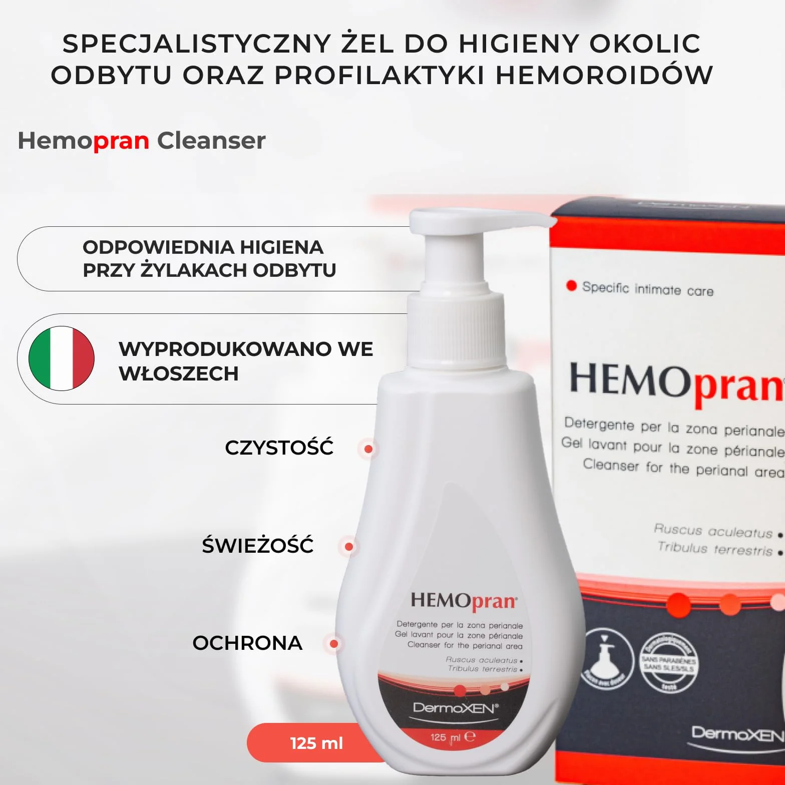 Dermoxen HEMOpran żel do mycia okolic odbytu 125 ml